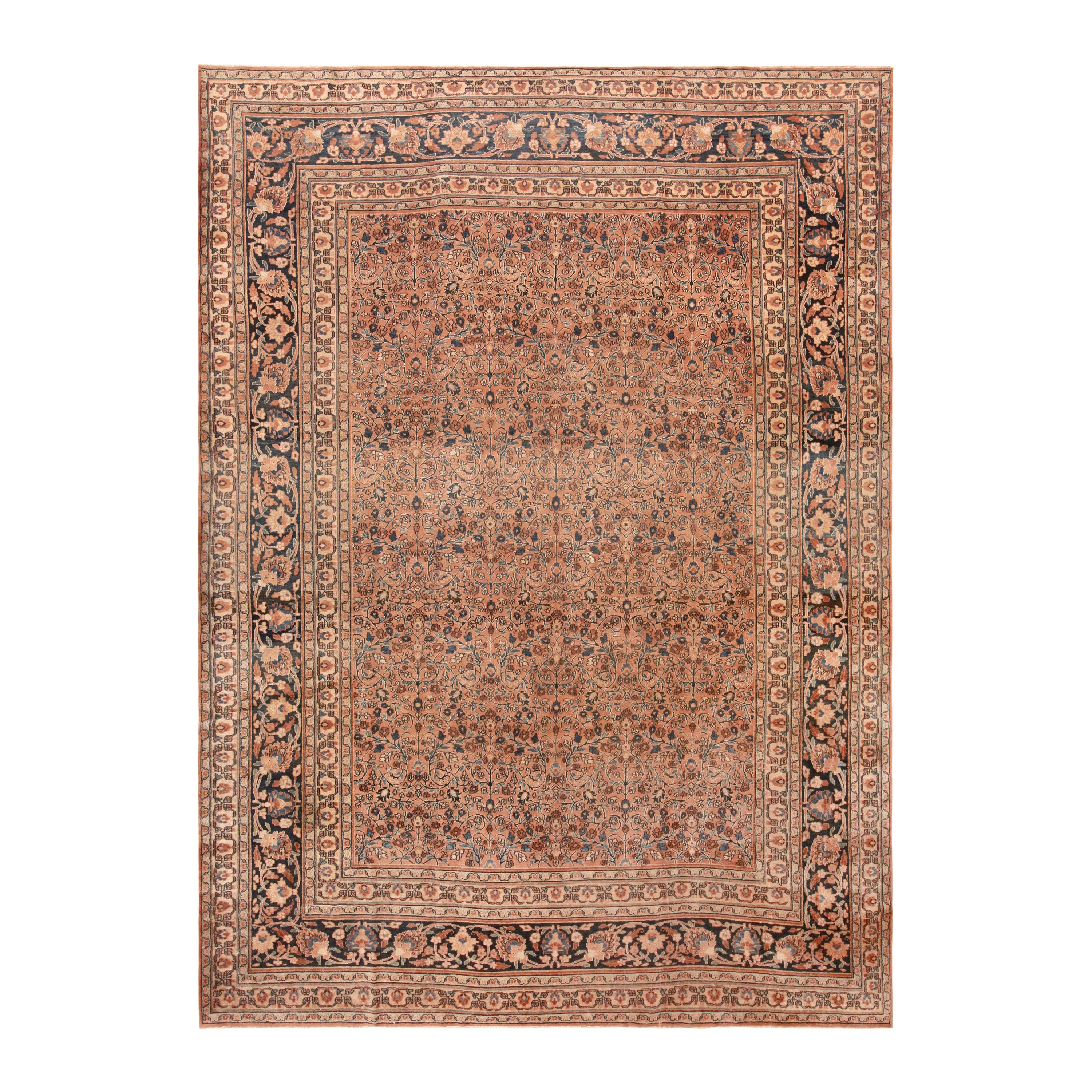 Wunderschöner großer geblümter antiker persischer Khorassan-Teppich 10'7" x 15'2"