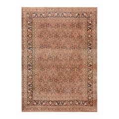 Magnifique tapis persan Khorassan ancien à fleurs 10'7" x 15'2"