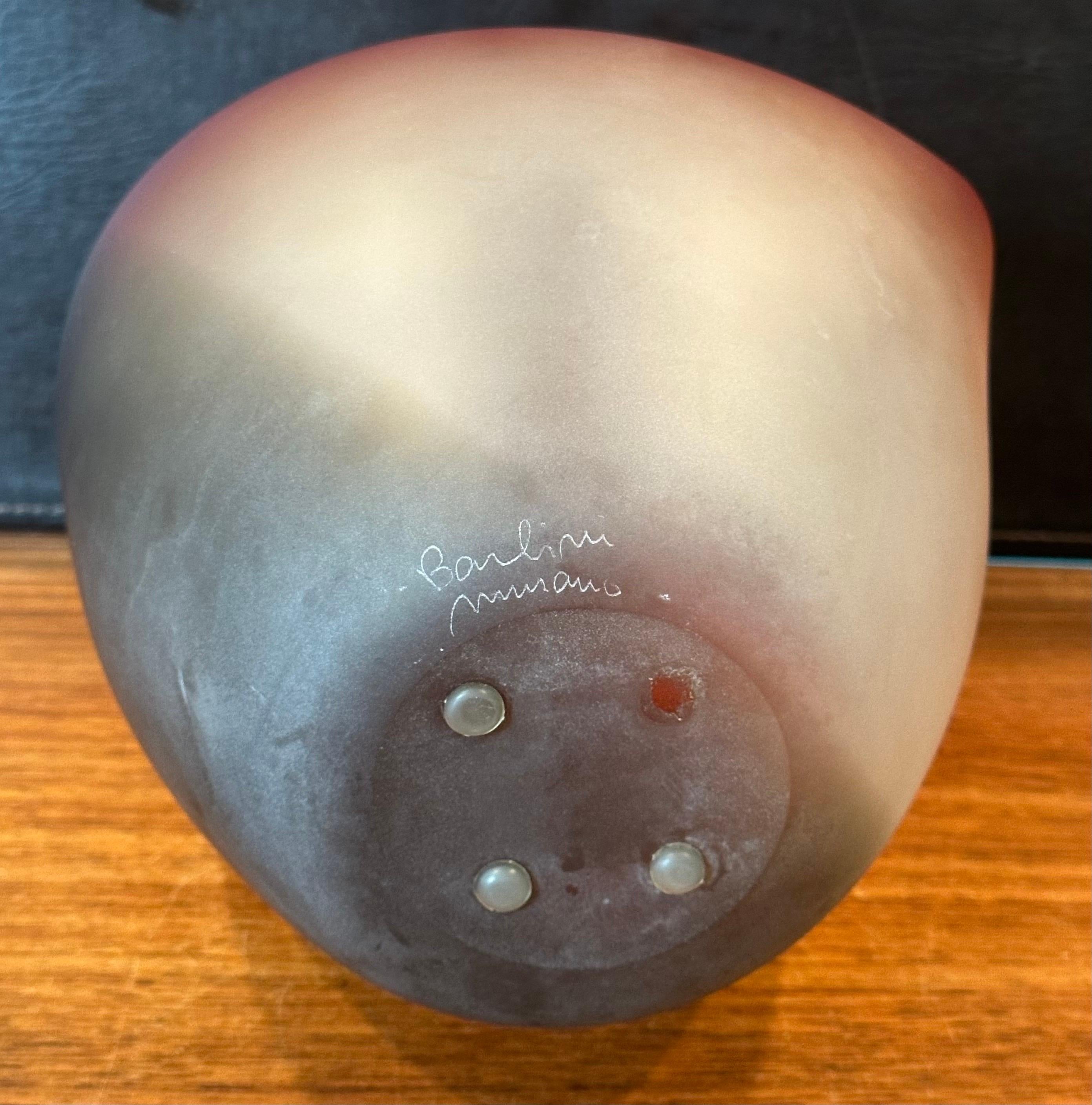 Gorgeous Large Italian Art Glass Folded Vase by Alfredo Barbini for Murano Glass For Sale 7