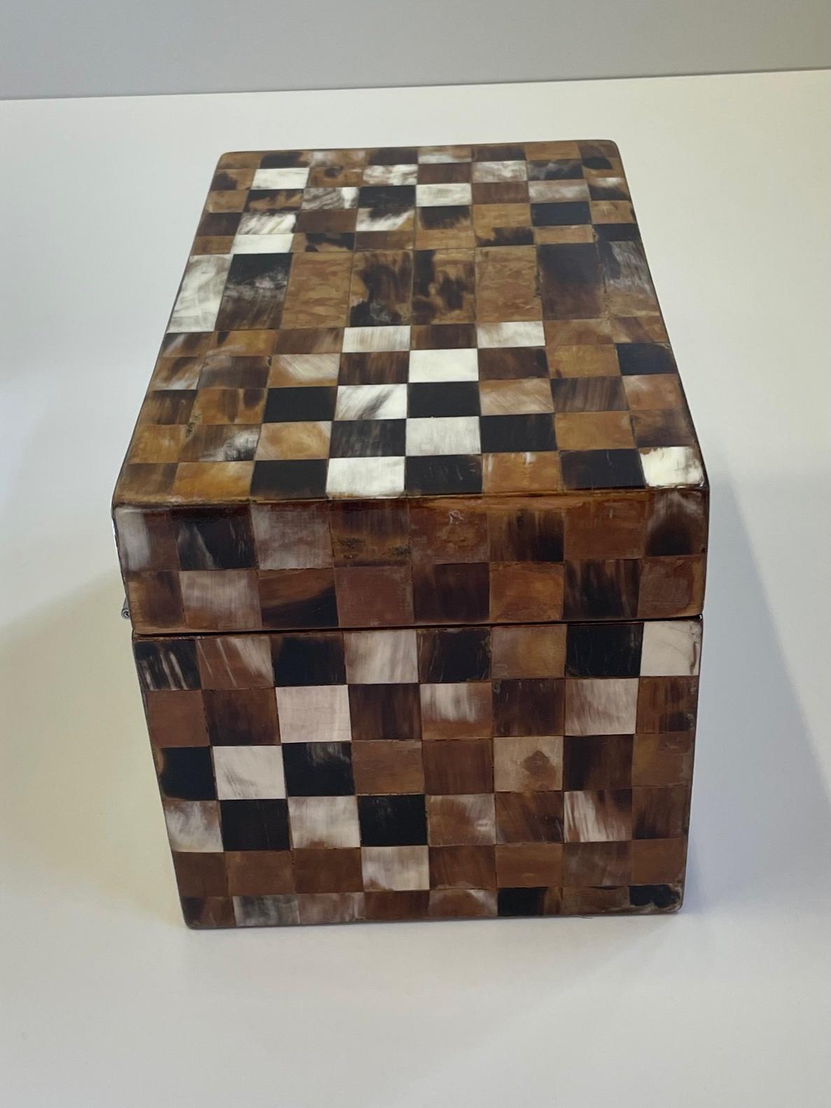 checkered decorative box