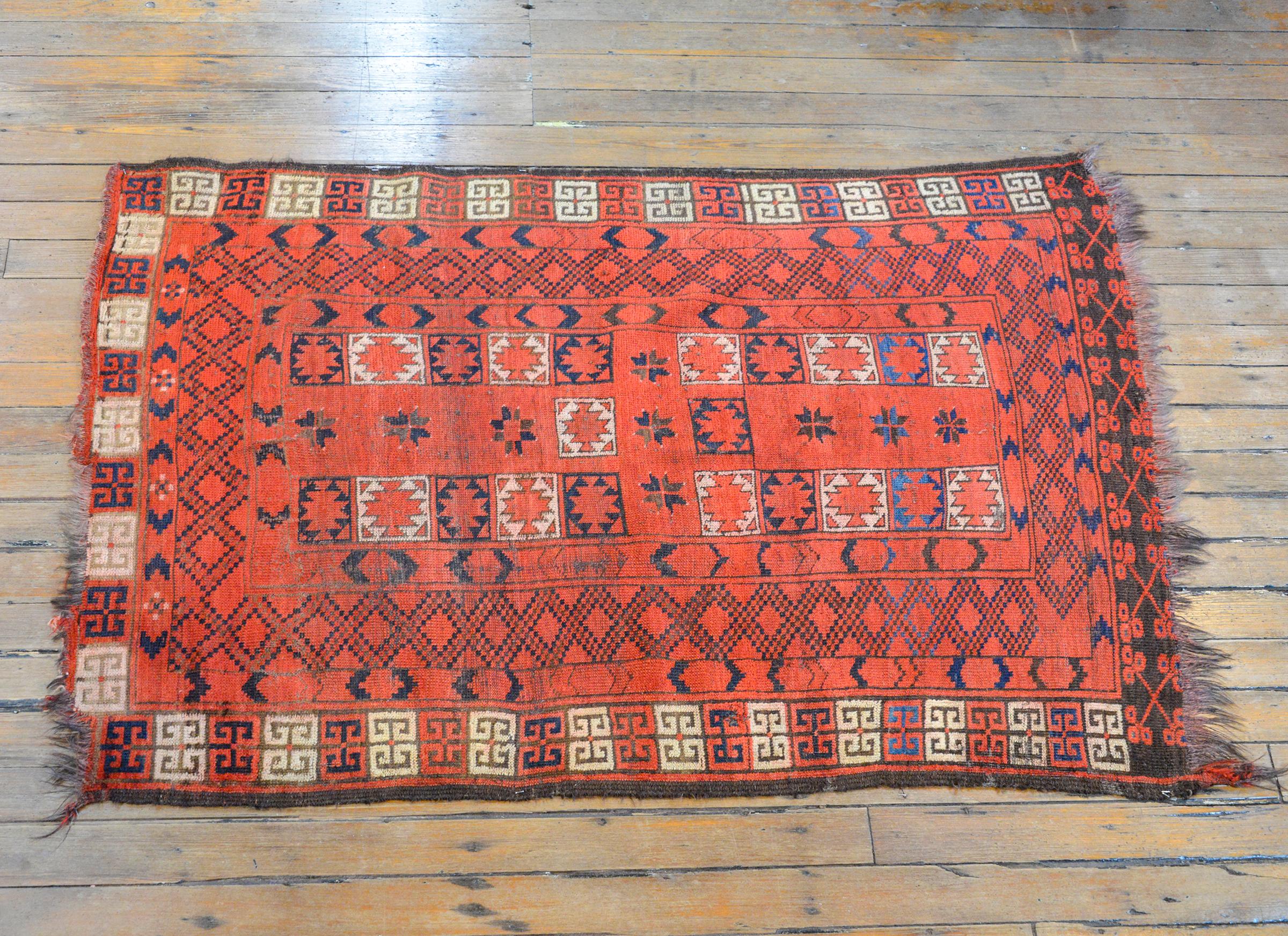 Gorgeous Early 20th Century Ersari Rug For Sale 3