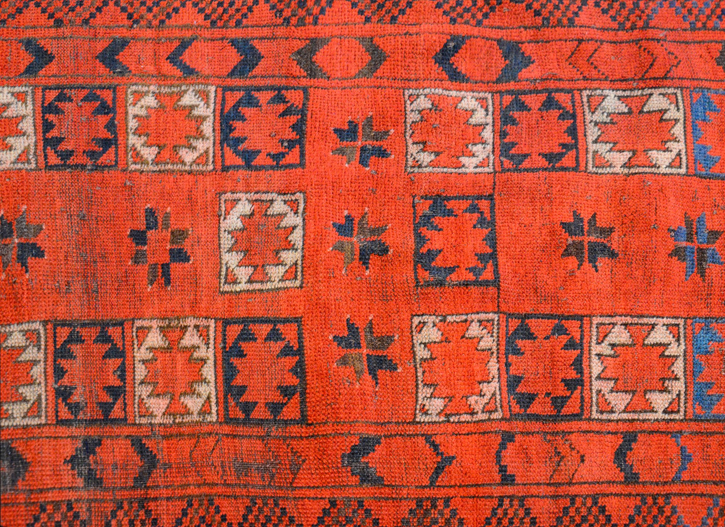 Hand-Knotted Gorgeous Early 20th Century Ersari Rug For Sale