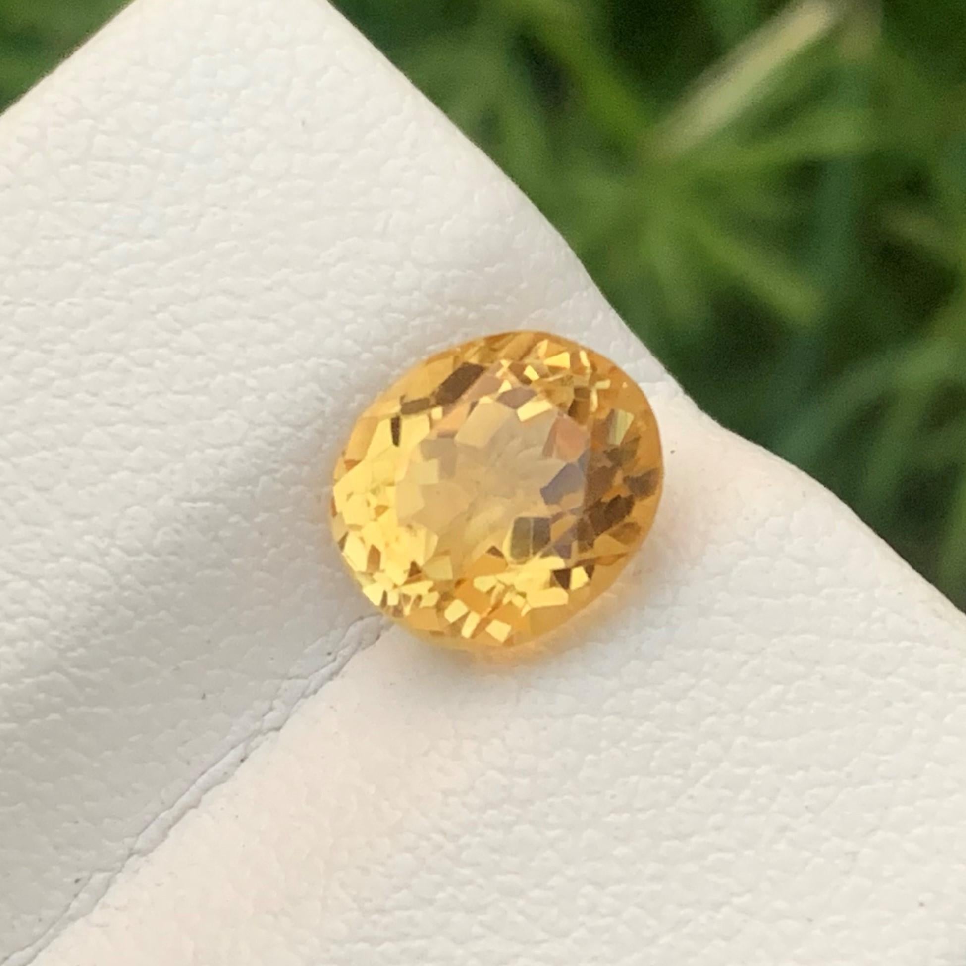 Faceted Yellow Citrine
Weight : 2.55 Carats
Dimensions : 8.6x7.5x6.5 Mm
Clarity : Eye Clean 
Origin : Brazil
Color: Yellow
Shape: Oval
Cut: Fancy
Certificate: On Demand
Month: November
.
The Many Healing Properties of Citrine
Increase Optimism, And