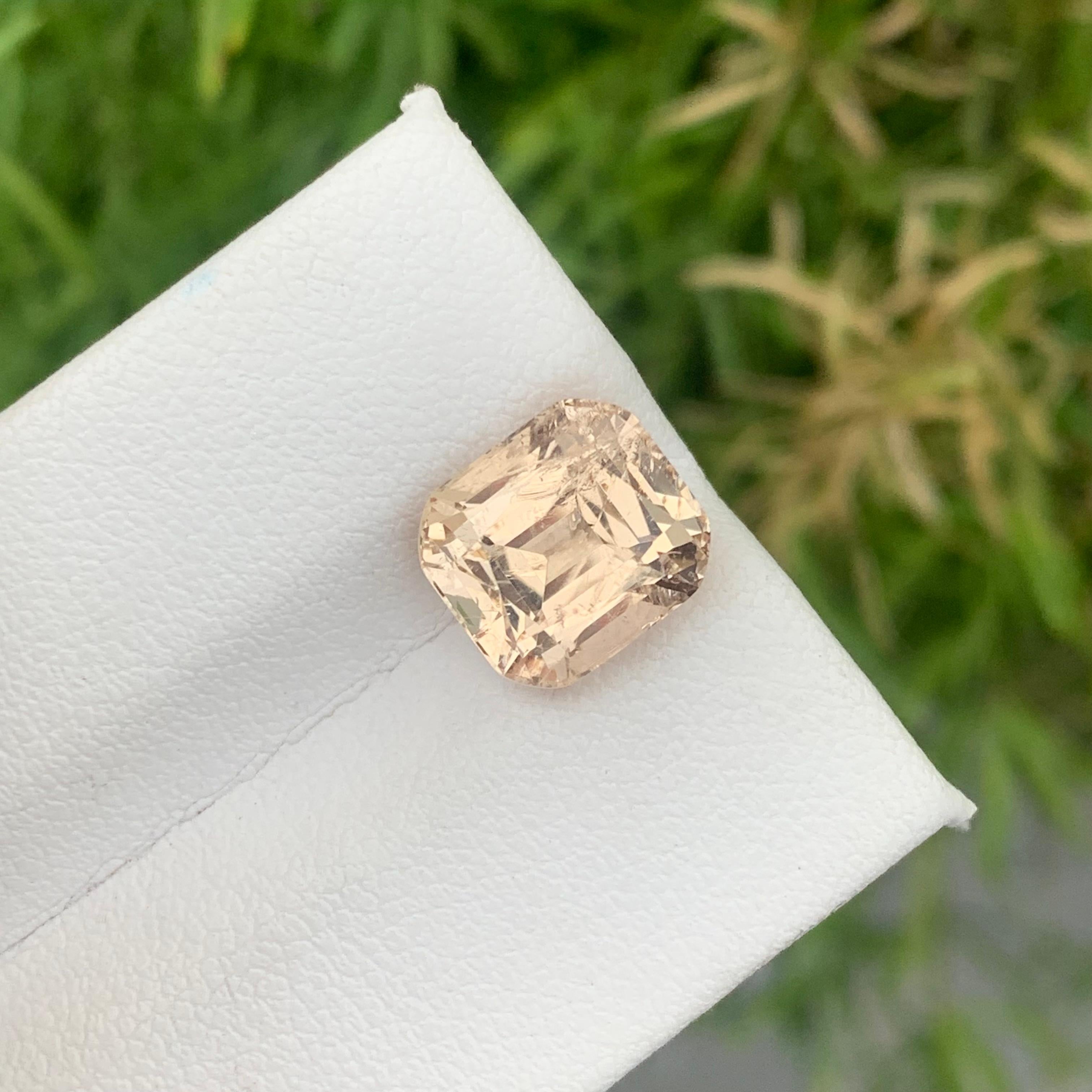 Gorgeous Loose 5.20 Carat Natural Imperial Topaz Cushion Cut SI Clarity For Sale 4