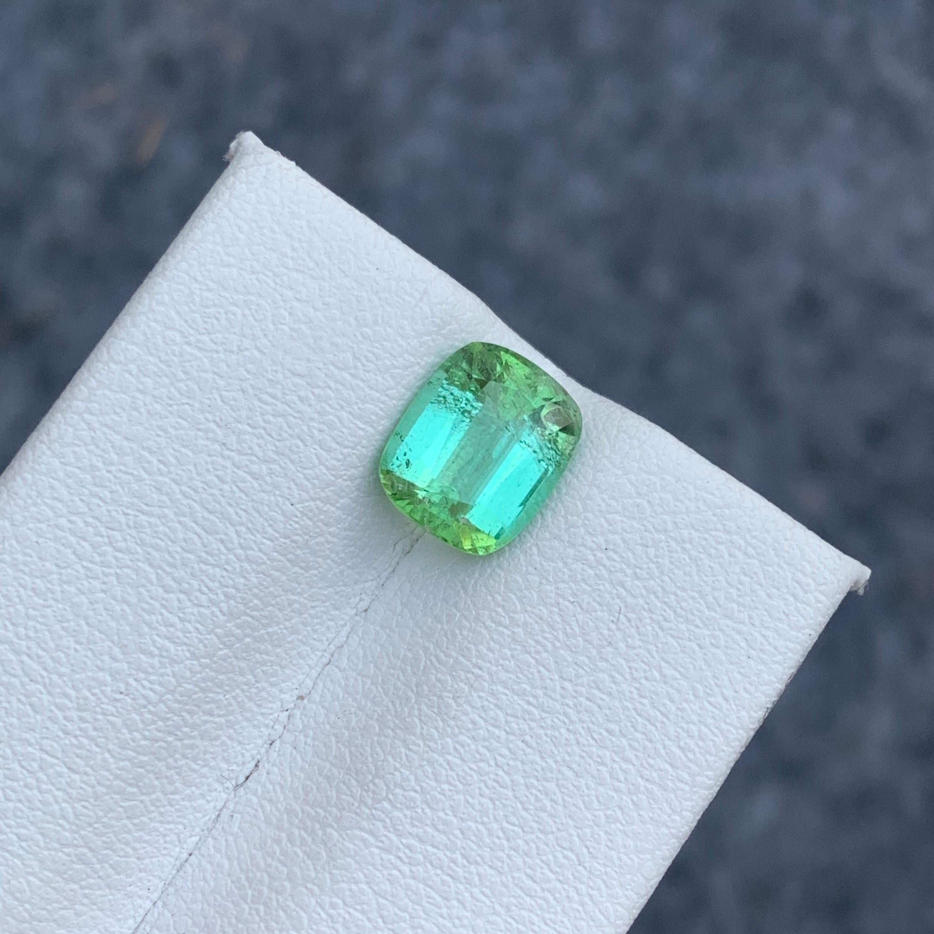 Gorgeous Loose Mint Green Tourmaline 2.50 Carat SI Included for Jewelry Making For Sale 5