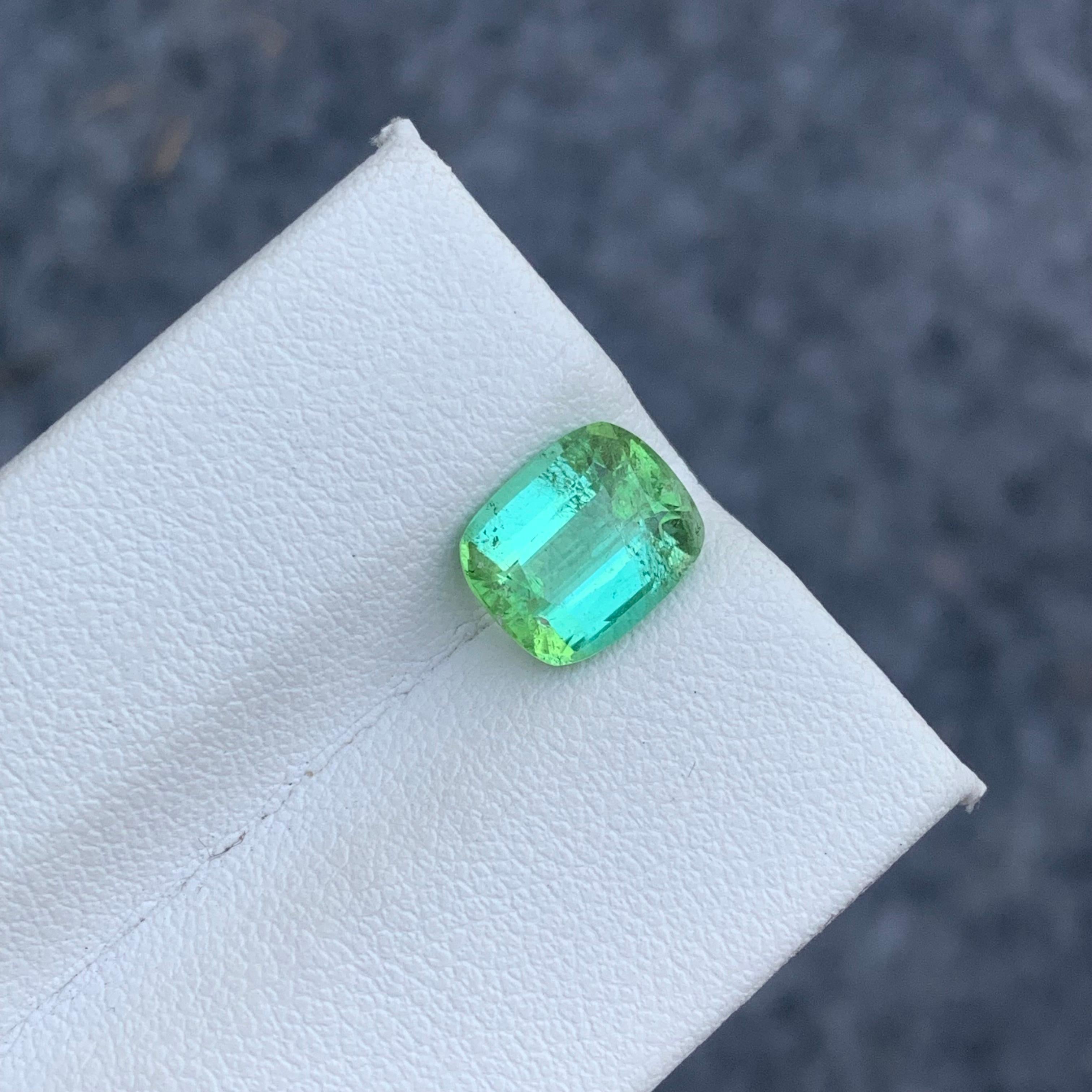 Gorgeous Loose Mint Green Tourmaline 2.50 Carat SI Included for Jewelry Making For Sale 6