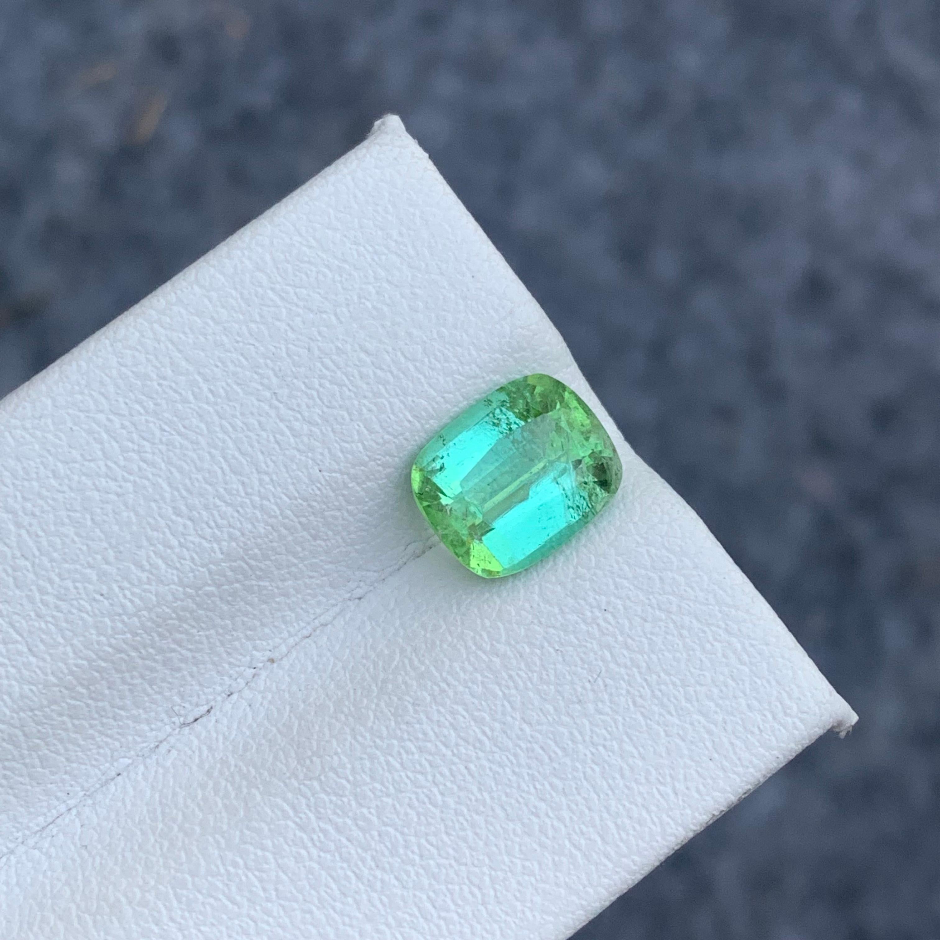 Gorgeous Loose Mint Green Tourmaline 2.50 Carat SI Included for Jewelry Making For Sale 7