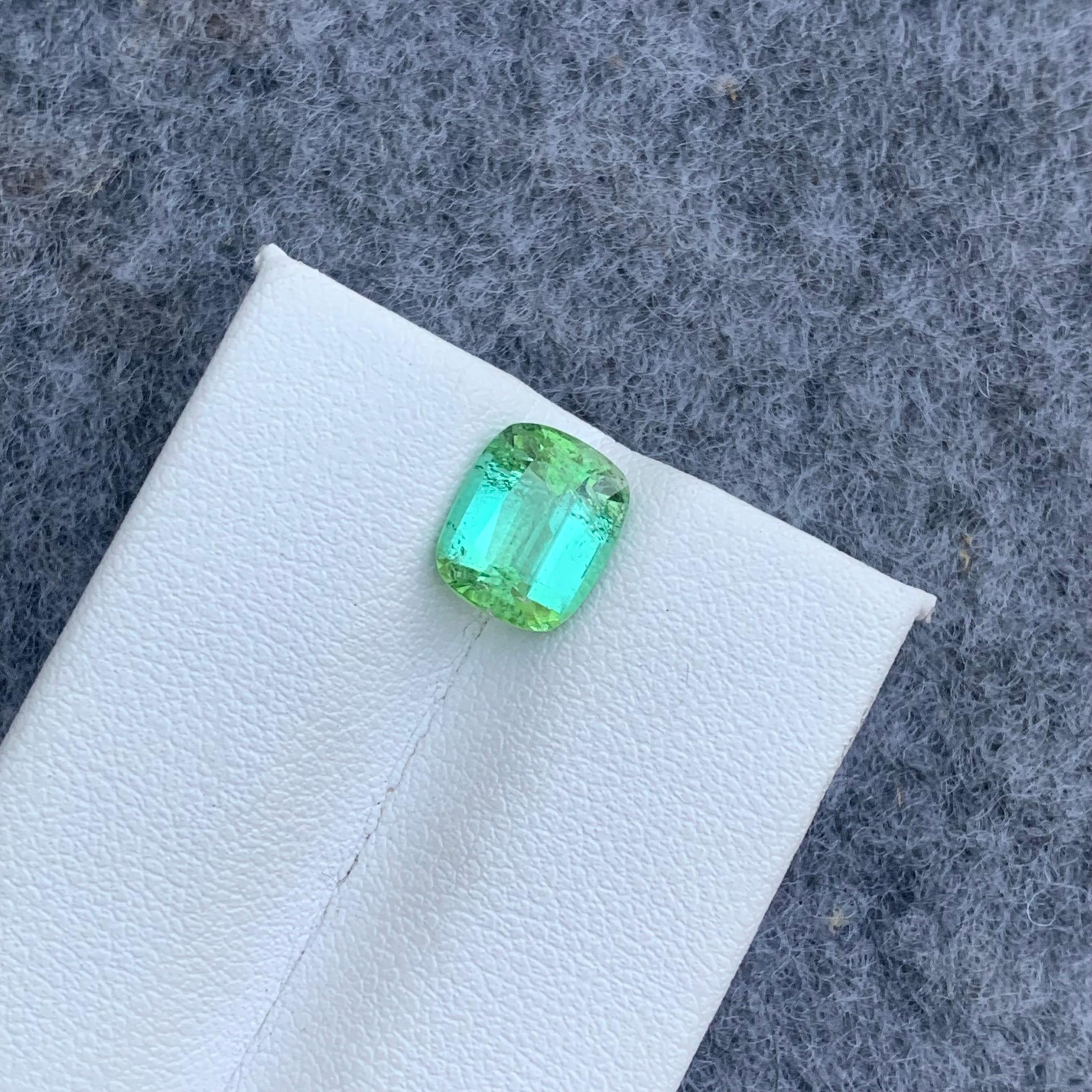 Arts and Crafts Gorgeous Loose Mint Green Tourmaline 2.50 Carat SI Included for Jewelry Making For Sale