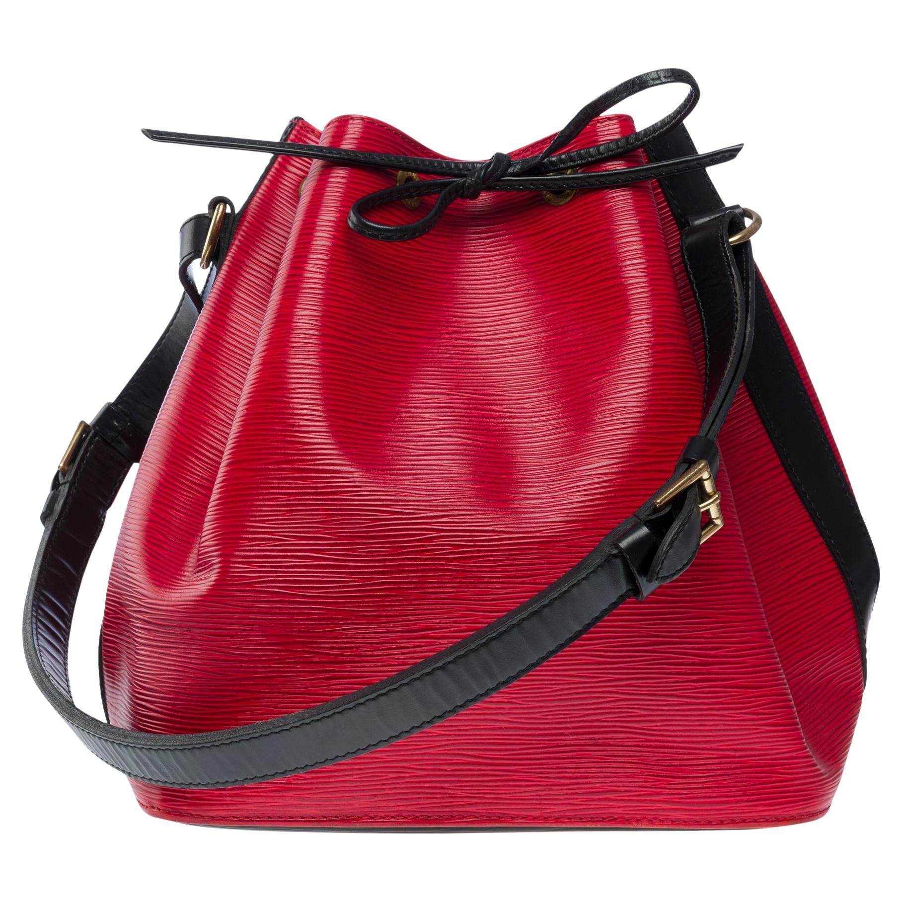 Louis Vuitton Red x Damier Ebene Caissa Hobo Bag 3L414