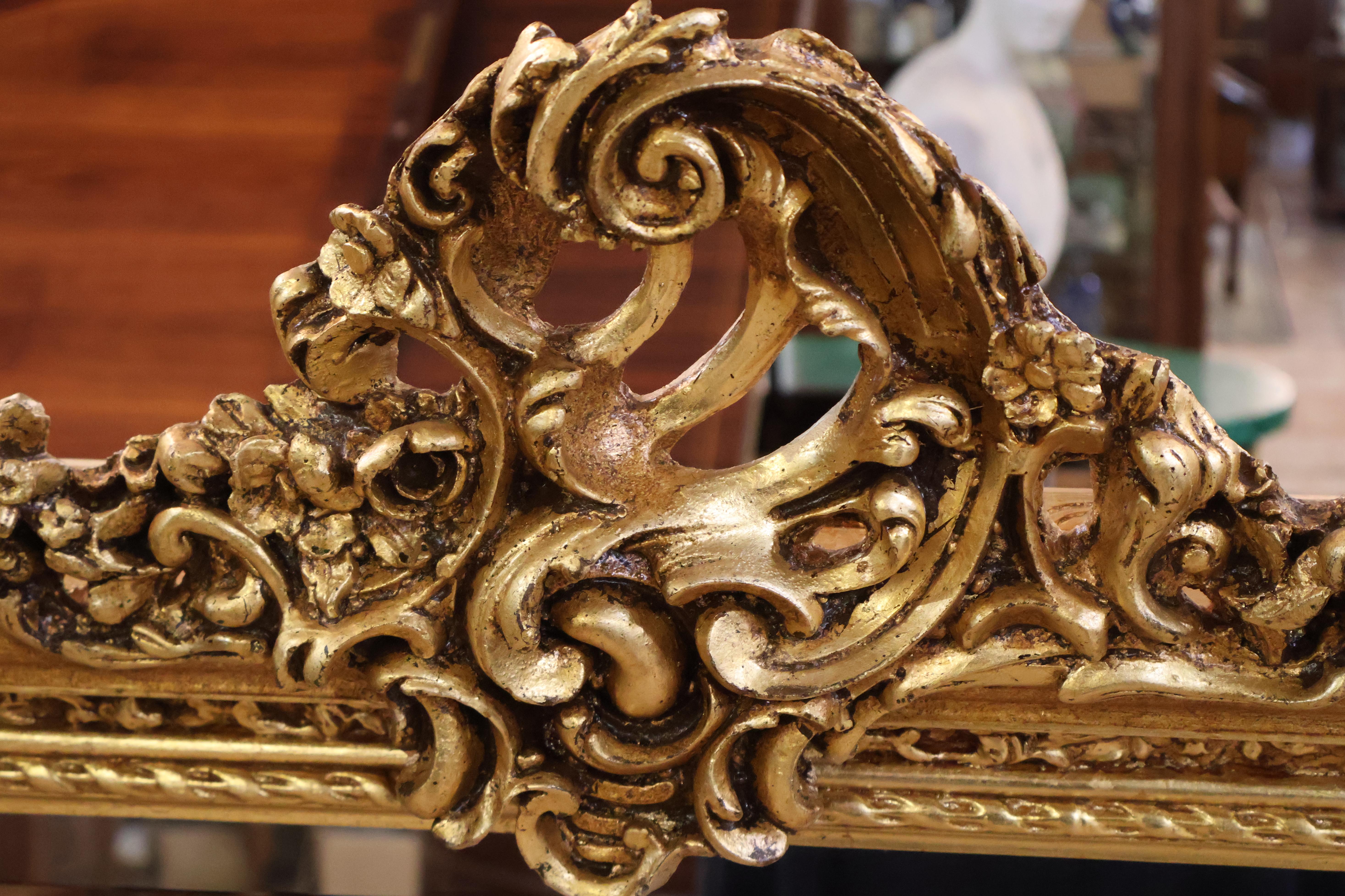 Gorgeous Louis XV Französisch Stil Gold Cherub abgeschrägten Spiegel im Angebot 6