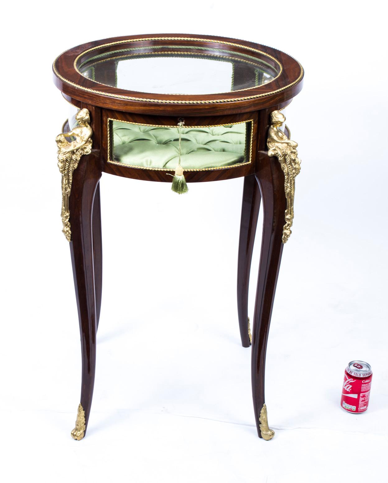 Gorgeous Louis XVI Circular Rosewood Display Table 6