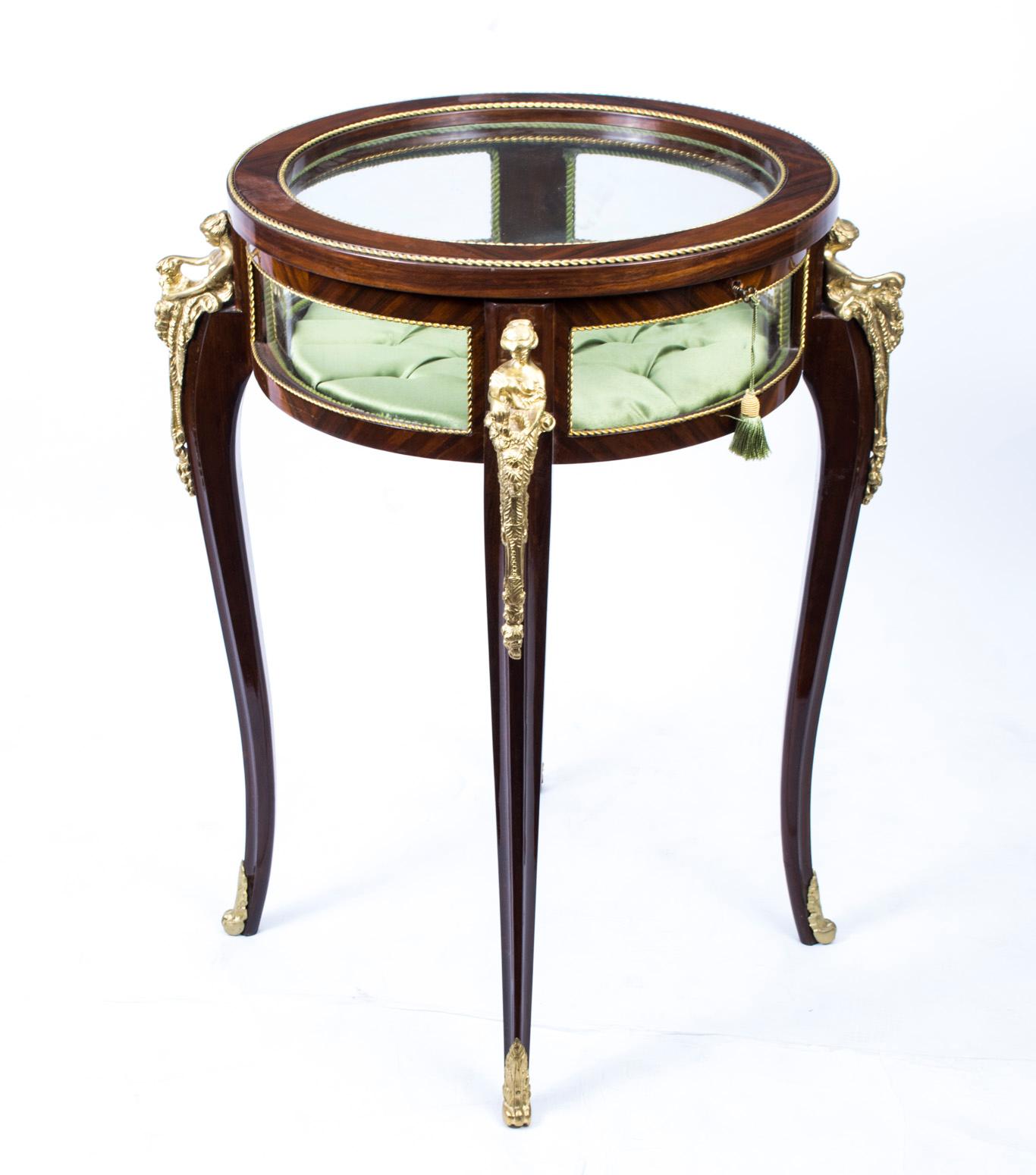 Gorgeous Louis XVI Circular Rosewood Display Table 7