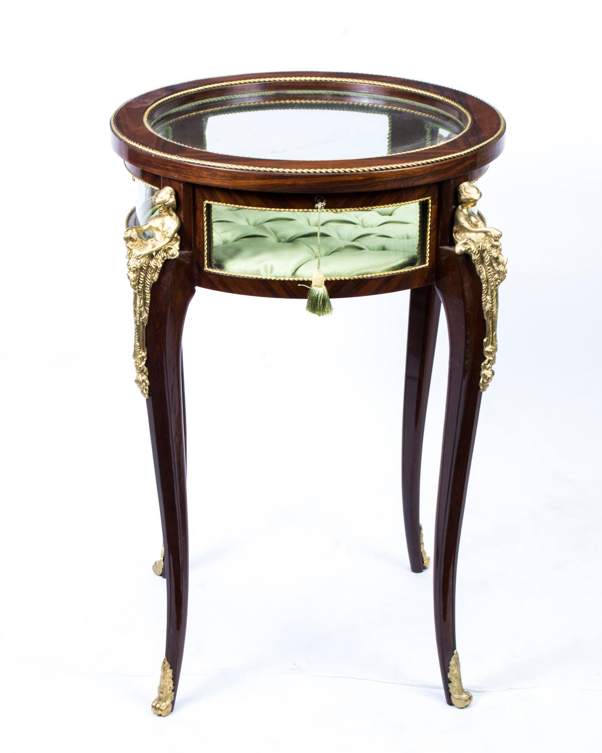 Gorgeous Louis XVI Circular Rosewood Display Table 8