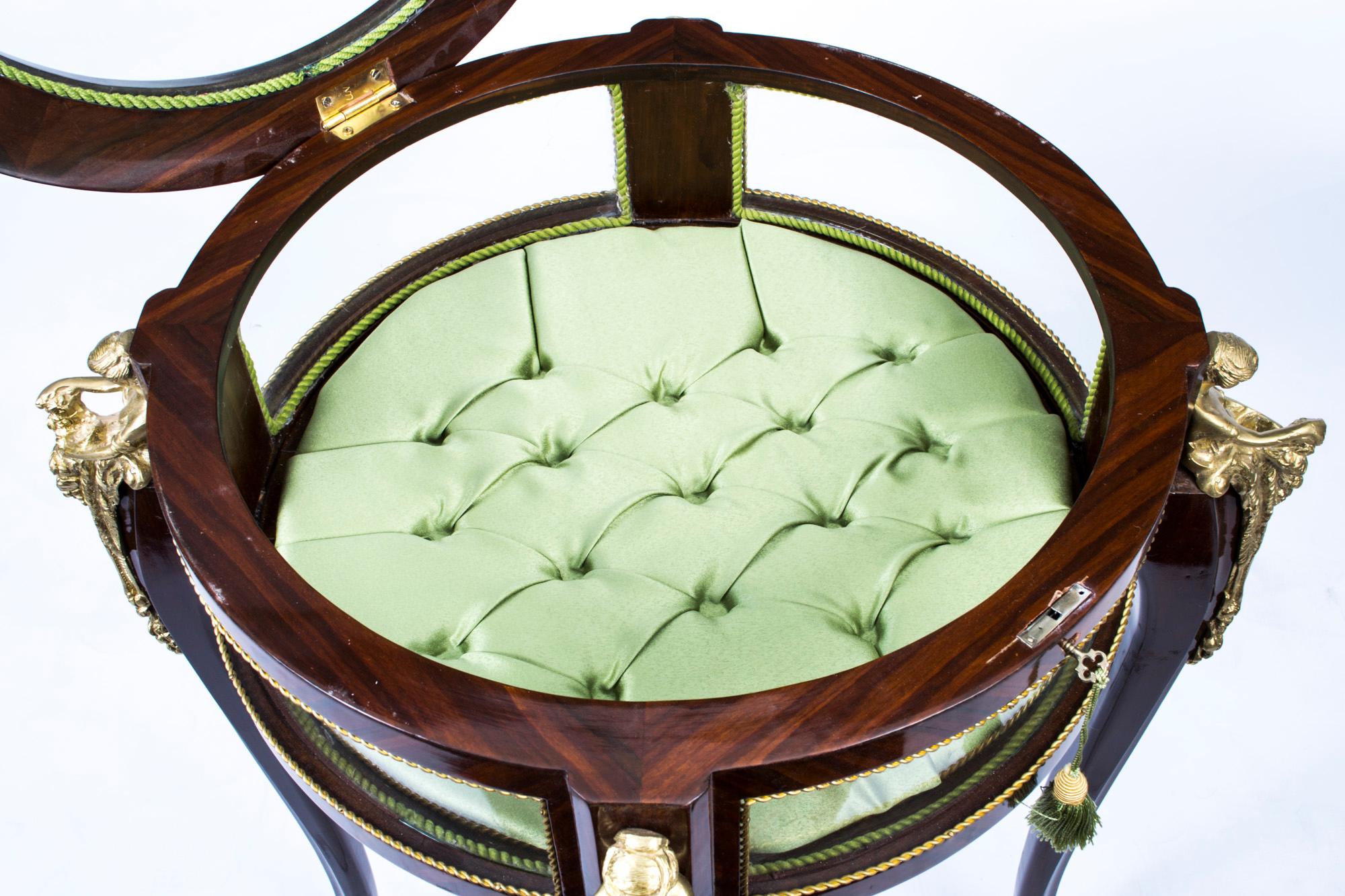 Gorgeous Louis XVI Circular Rosewood Display Table 4