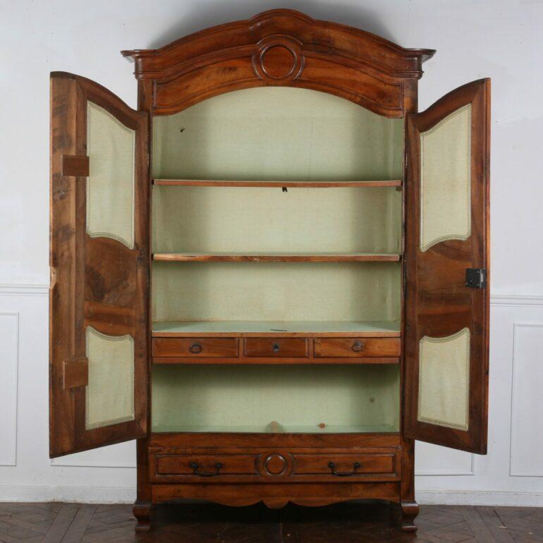 18th Century Gorgeous Louis XVI Style Walnut Armoire From Paris, Circa 1780 For Sale