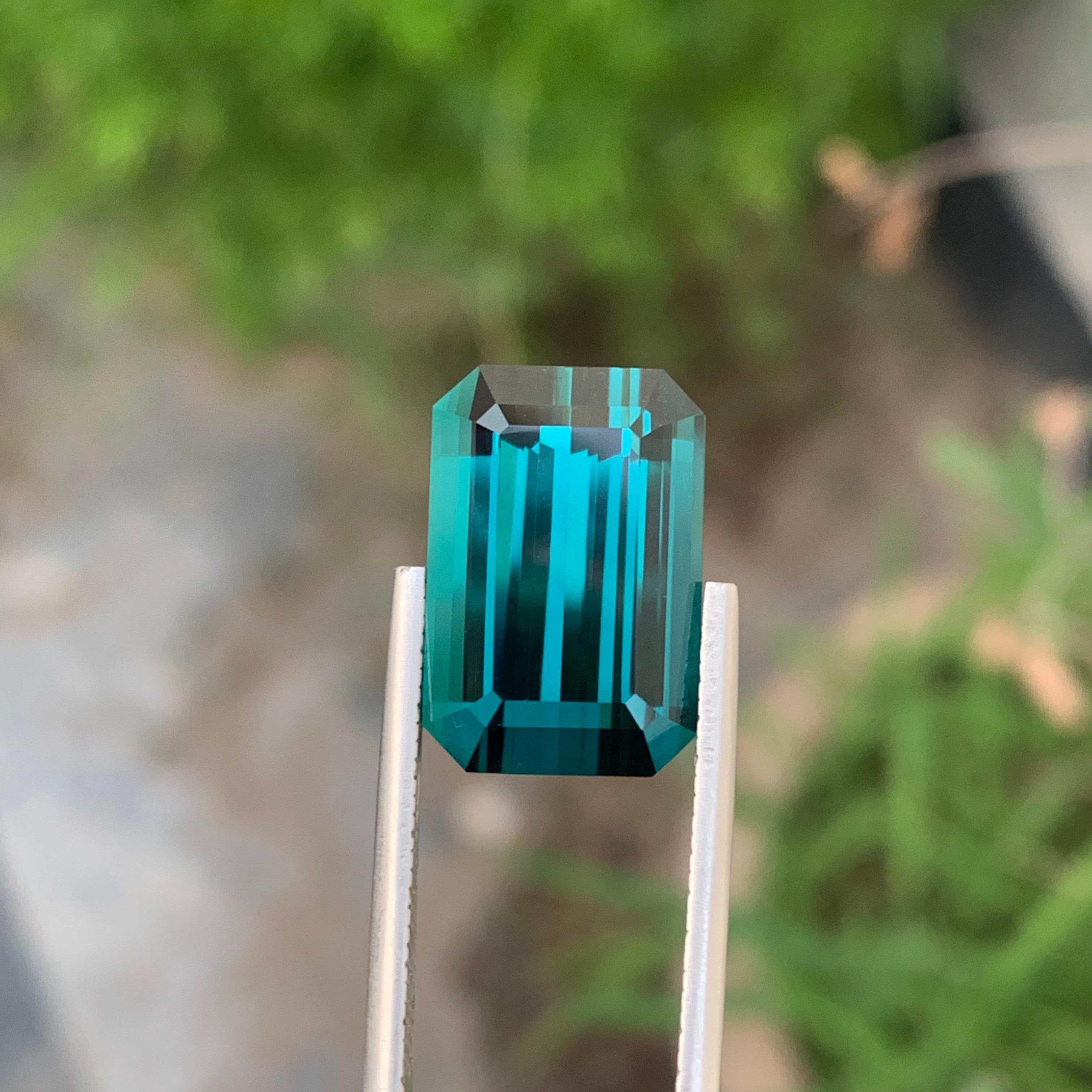 Loose Indicolite Tourmaline 
Weight: 15 Carats 
Dimension: 16.8x11.2x8.7 Mm
Origin: Kunar Afghanistan
Shape: Emerald 
Color: Blue 
Treatment: Non / Natural 
Certificate: On Customer Demand 
Indicolite tourmaline is a captivating gemstone that