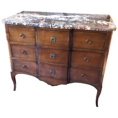 Gorgeous Mahogany and Marble Commode Chest of Drawers