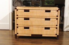 Gorgeous Mahogany Cane Commode by John Hutton for Donghia - Pair Available