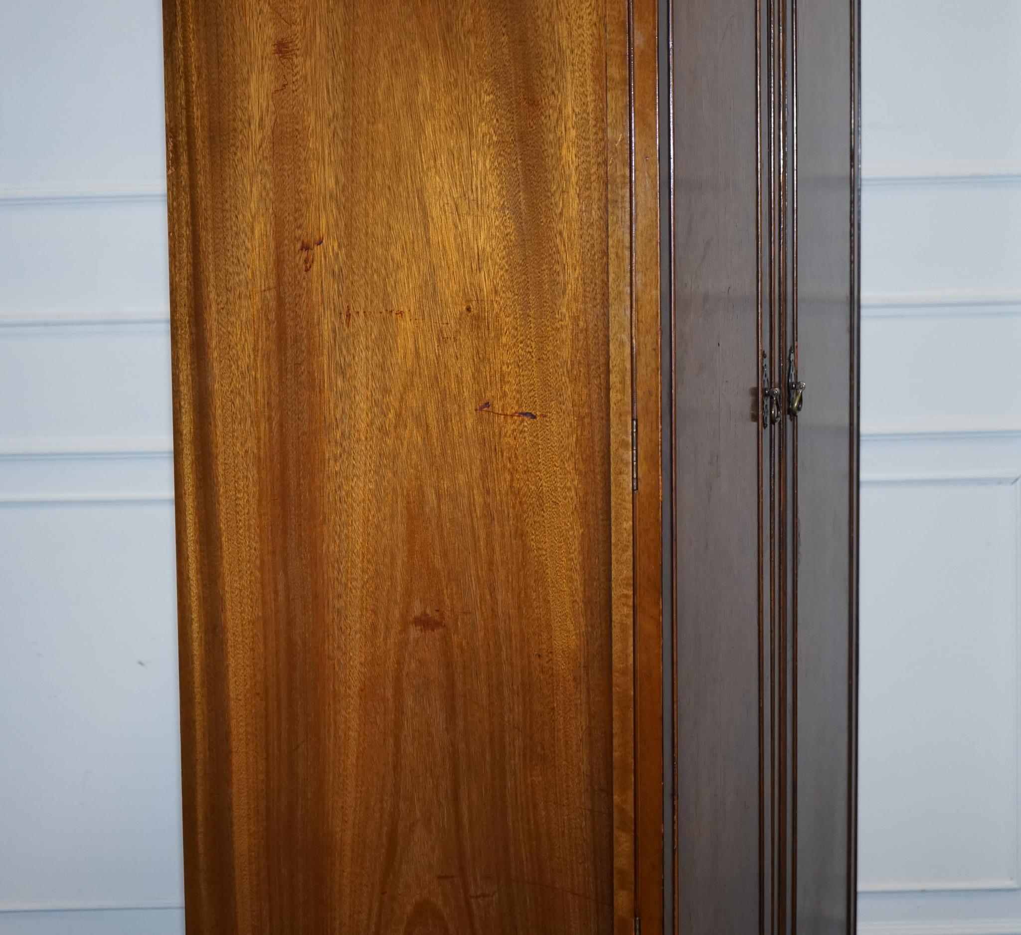 GORGEOUS MAPLE & CO ART DECO 1920s SMALL TWO DOOR BURR WALNUT WARDROBE 13