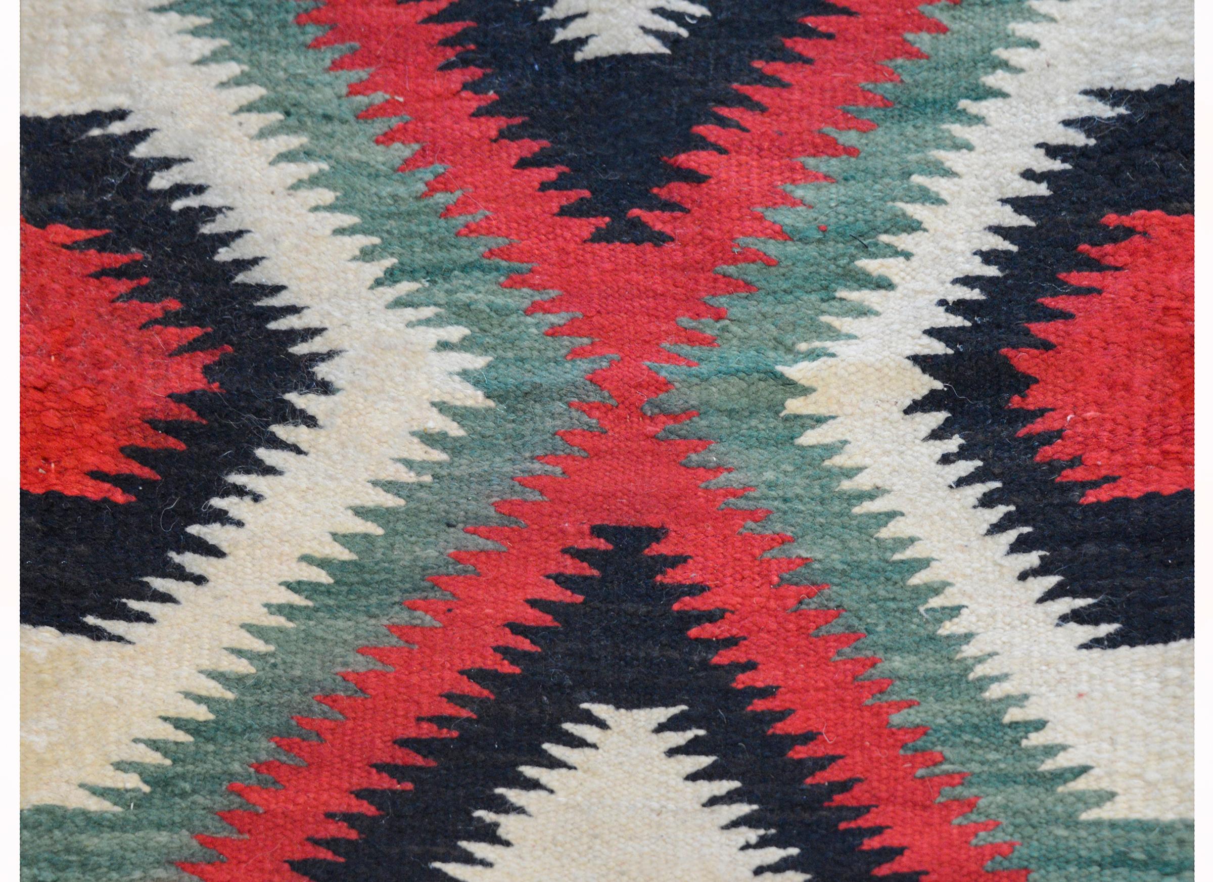 American Gorgeous Mid-20th Century Navajo Rug