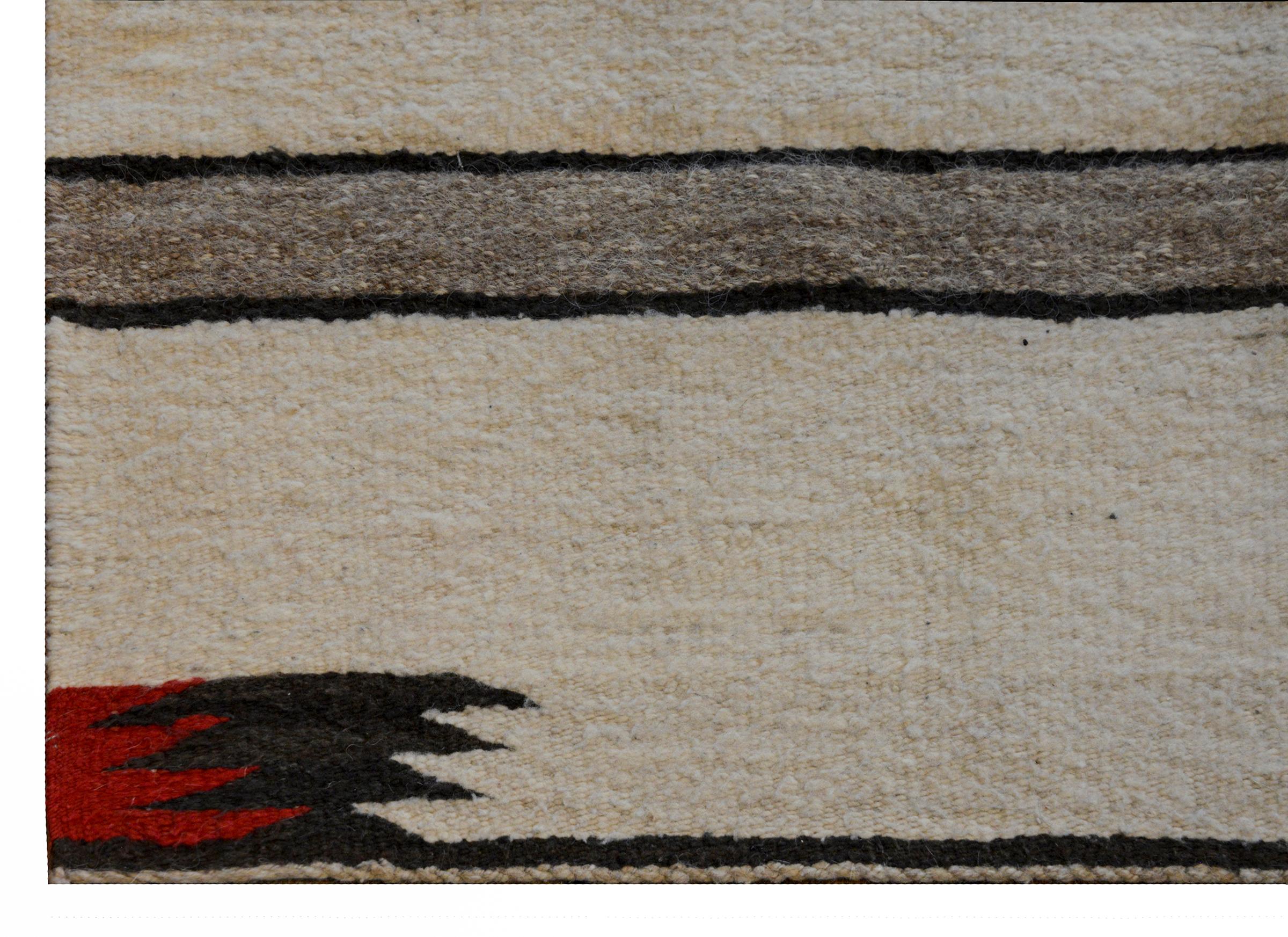 Wool Gorgeous Mid-20th Century Navajo Rug