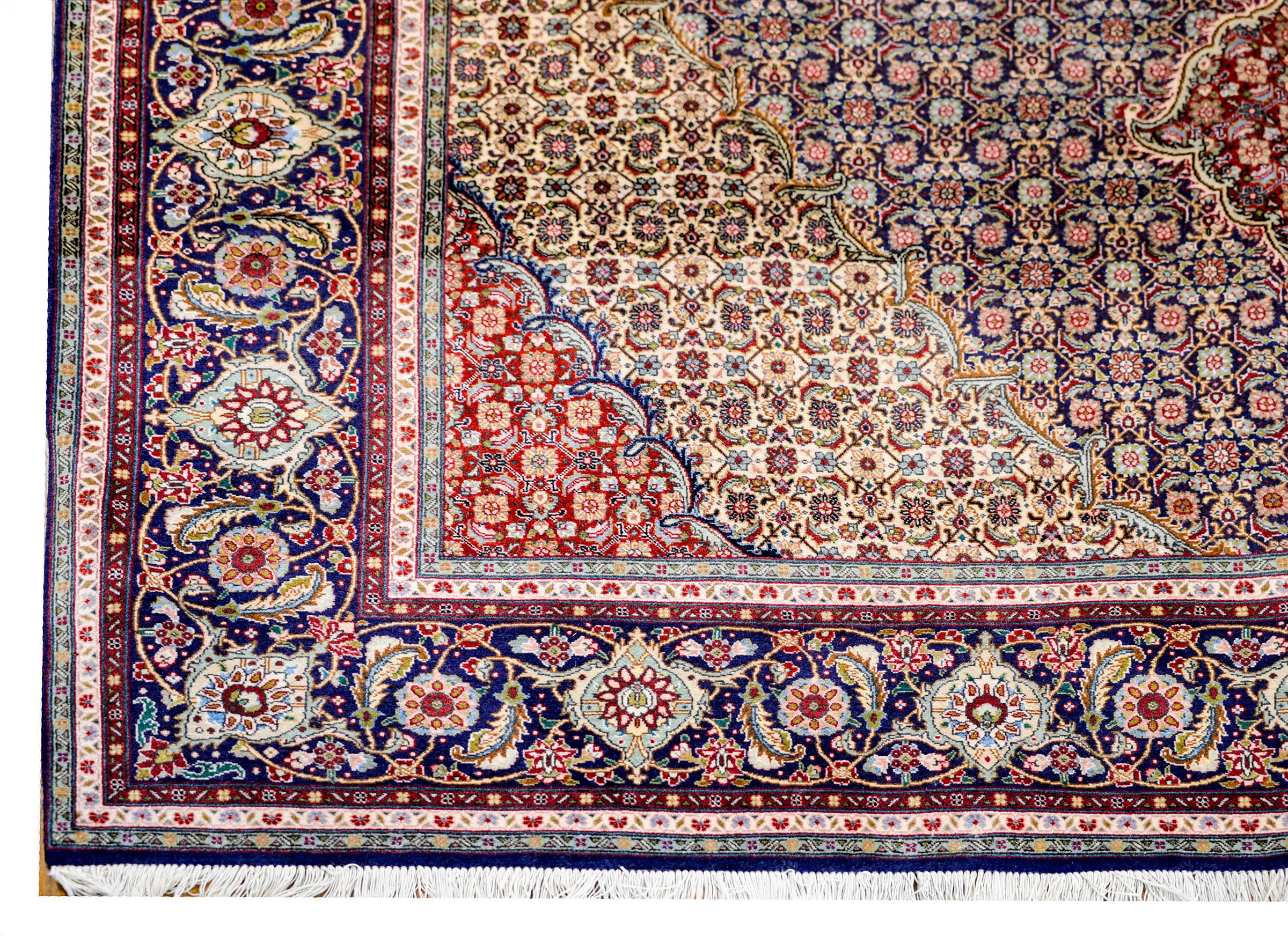 Wunderschöner persischer Täbriz-Teppich, 1960er Jahre (Mitte des 20. Jahrhunderts)