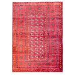 Magnifique tapis turkmène du milieu du 20e siècle