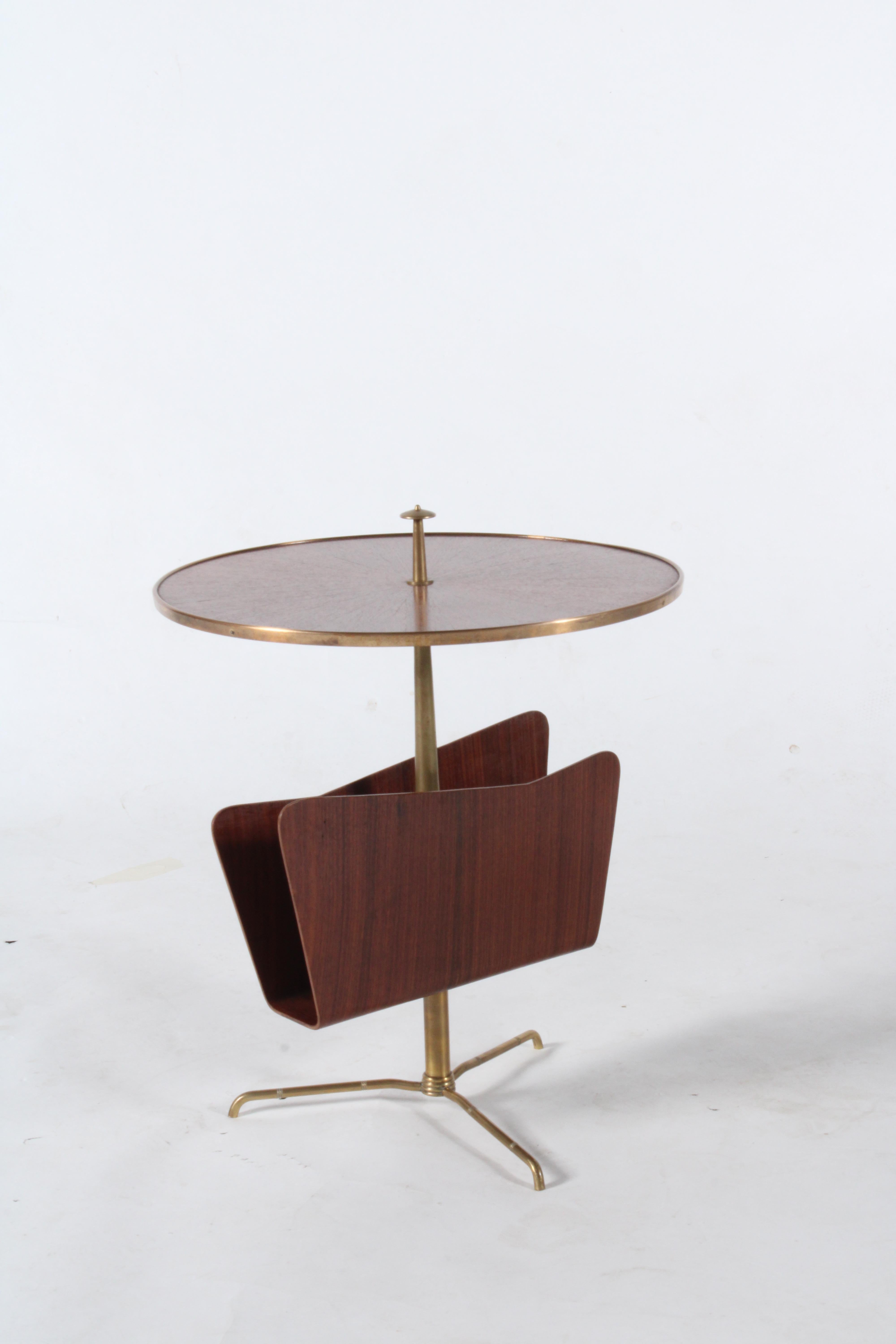 Gorgeous MId Century Italian Side Table With Magazine Holder *FREE ...