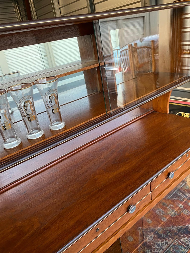 Mid Century MCM Vintage Dry Bar Buffet Sideboard Hutch