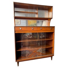 Gorgeous Mid Century MCM Vintage Dry Bar Buffet Sideboard Hutch Credenza