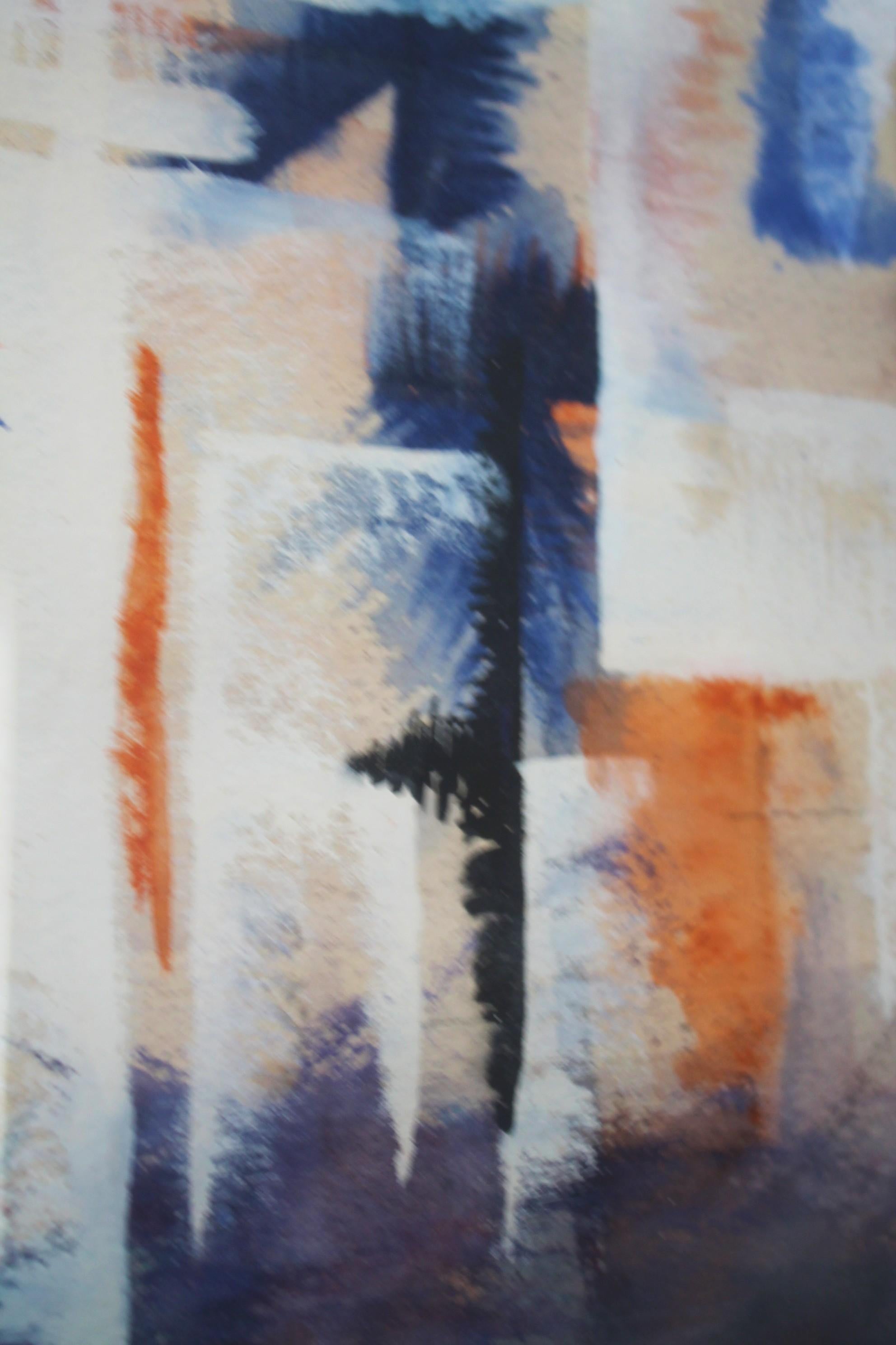 Gorgeous Mid Century Modern Abstract Painting. Watercolor Kay Johnson Rare In Good Condition For Sale In Peoria, AZ