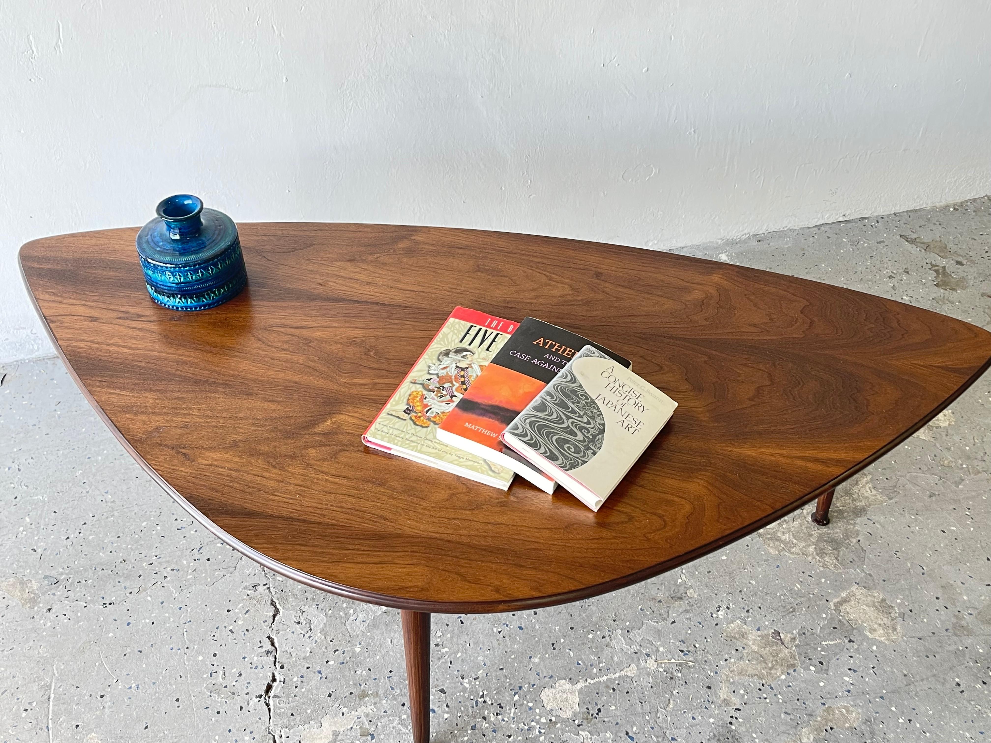 Mid-20th Century Gorgeous Mid-Century Modern Guitar Pick Free Form Coffee Table
