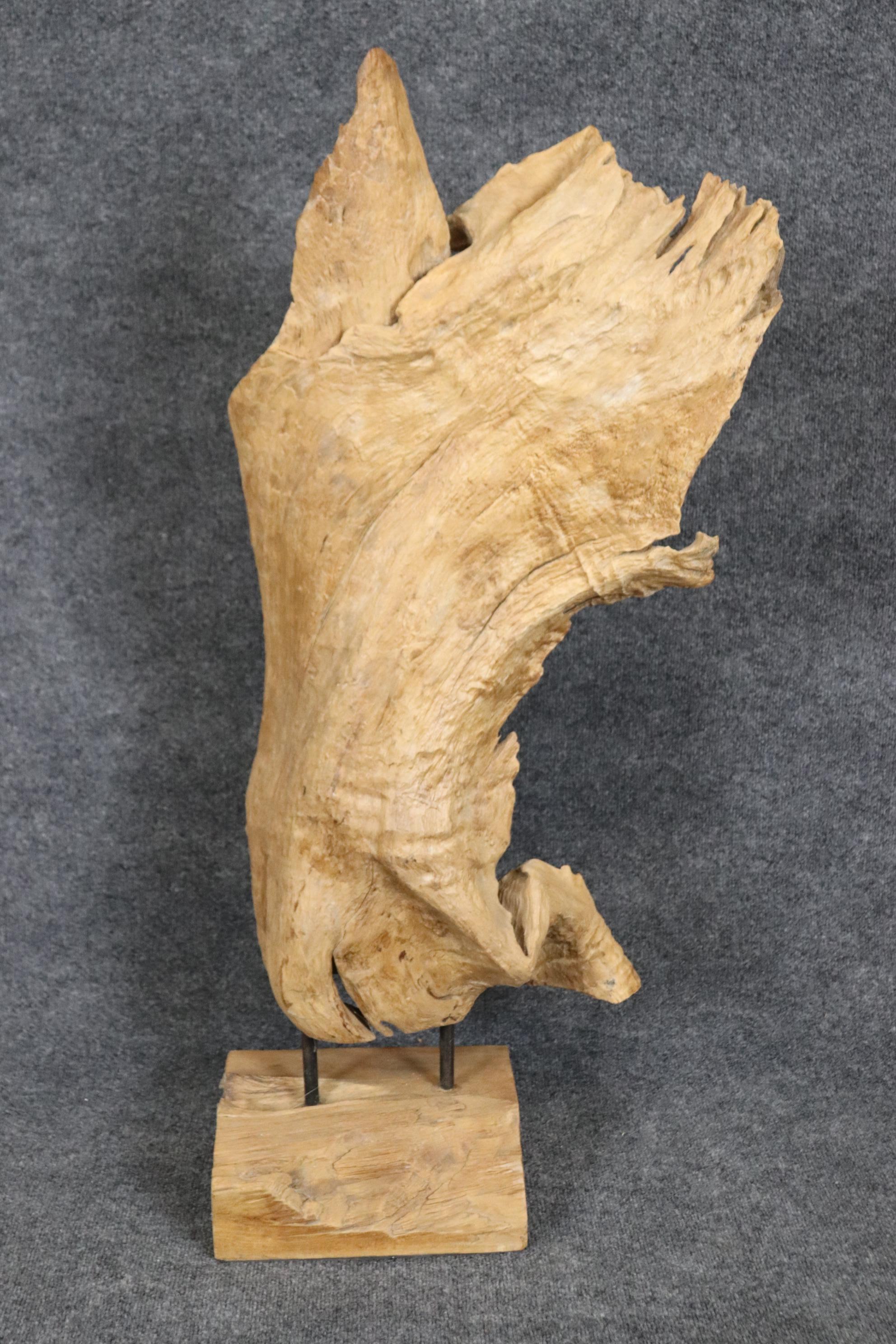 Wunderschöne Skulptur aus natürlichem Treibholz, montiertes Exemplar, Mid-Century Modern (Moderne der Mitte des Jahrhunderts) im Angebot