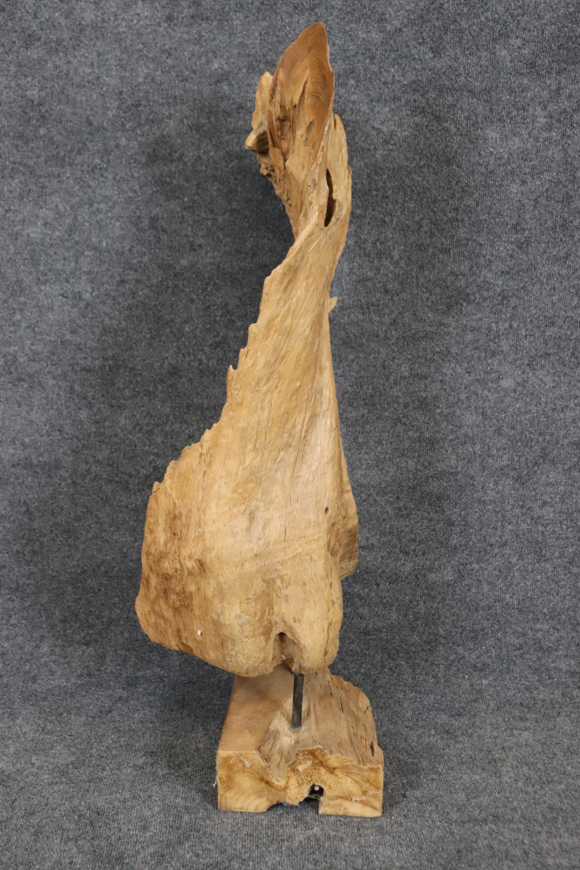 Wunderschöne Skulptur aus natürlichem Treibholz, montiertes Exemplar, Mid-Century Modern (Unbekannt) im Angebot