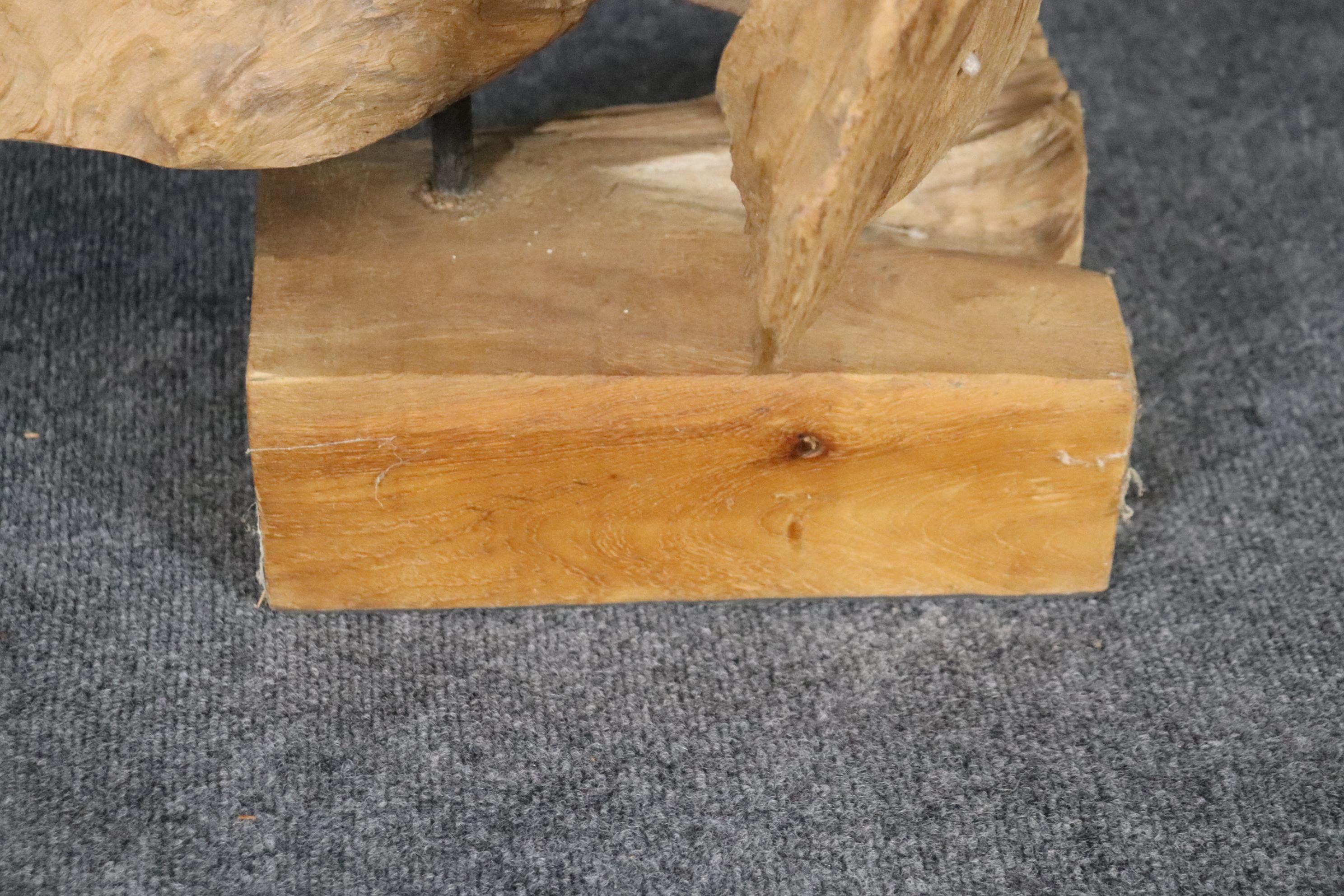 Gorgeous Mid Century Modern Natural Driftwood Mounted Specimen Sculpture In Good Condition For Sale In Swedesboro, NJ