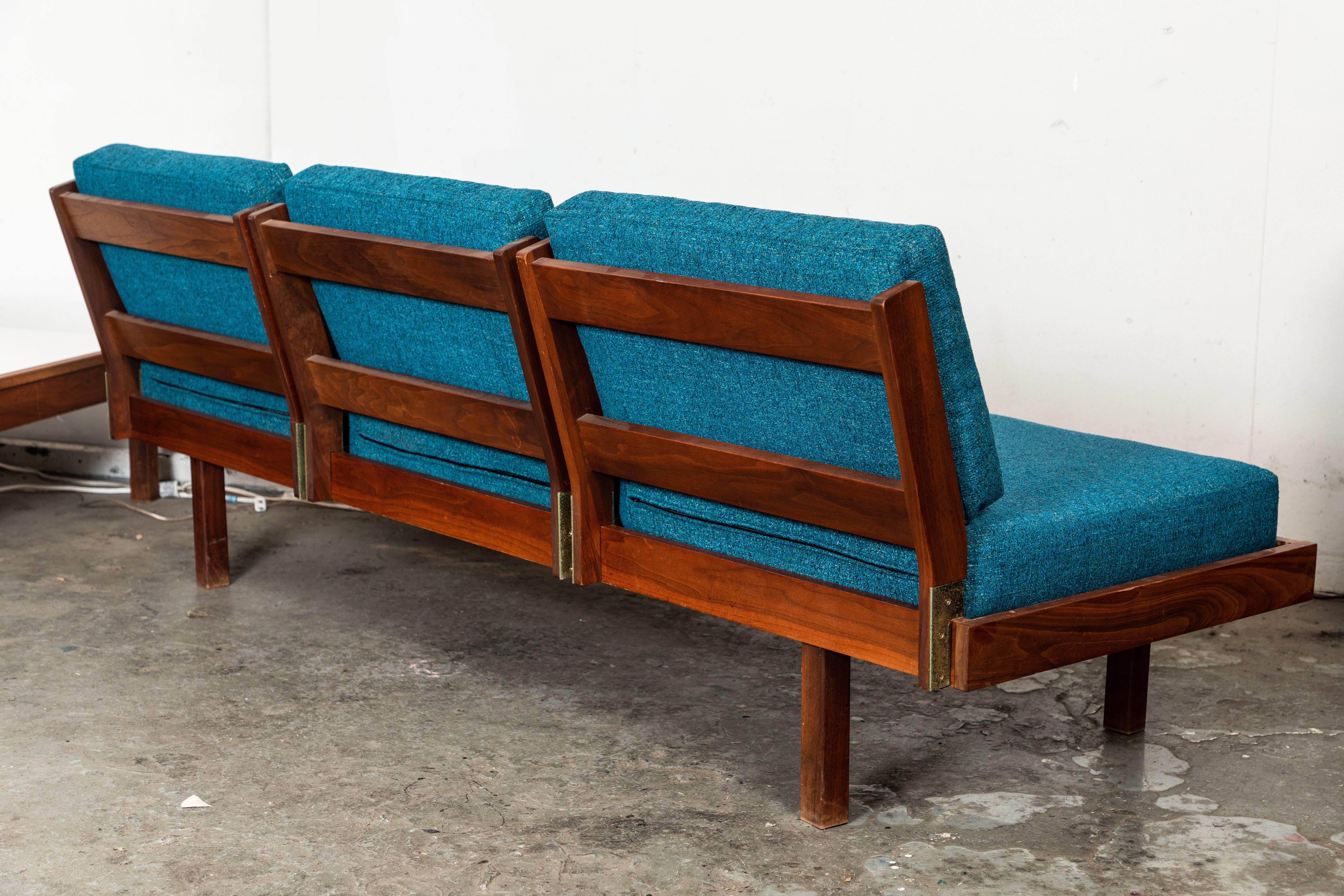 Gorgeous Mid-Century Modular Sofa Set by Martin Borenstein for Brown and Saltman For Sale 1