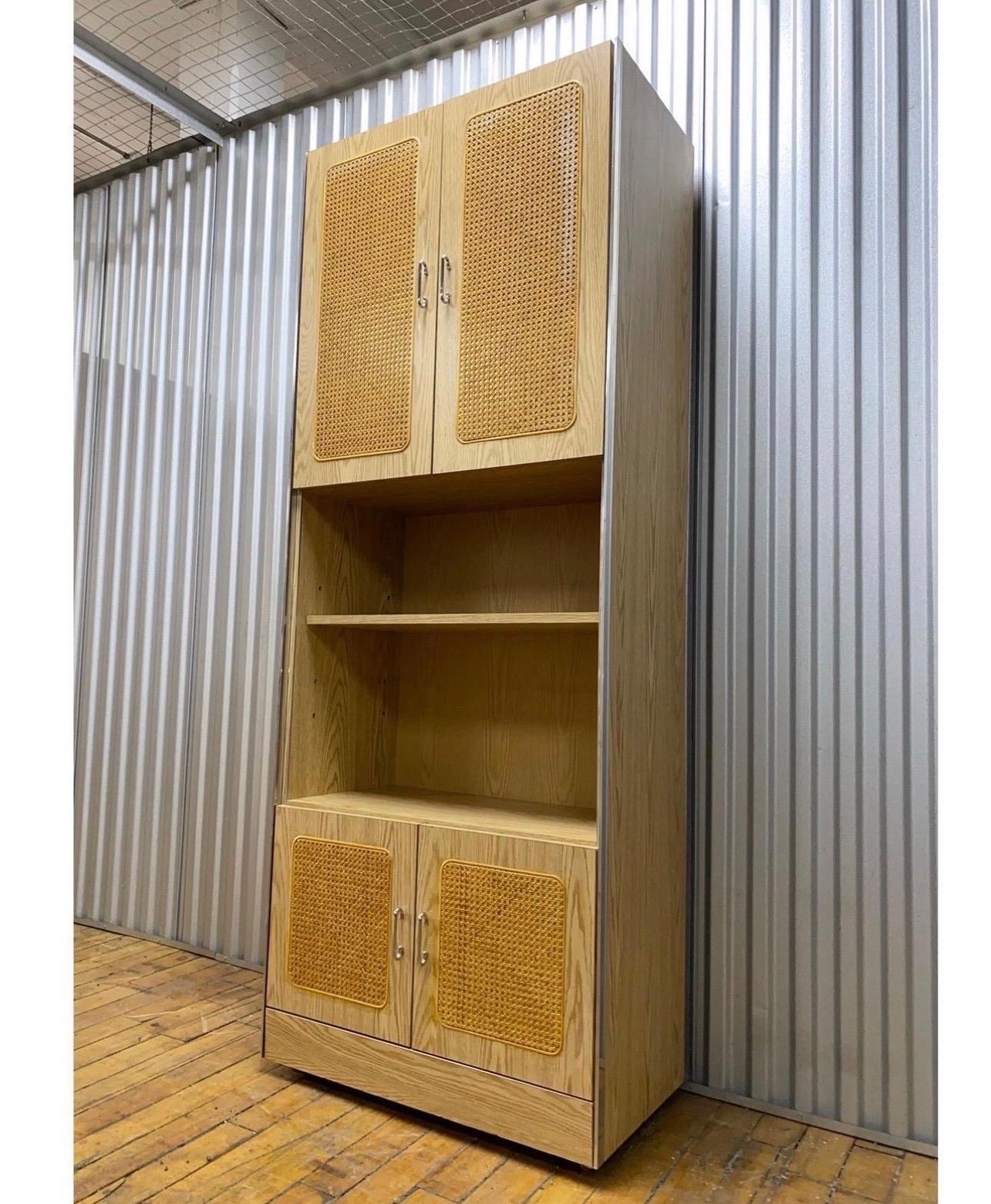 cane wall cabinet