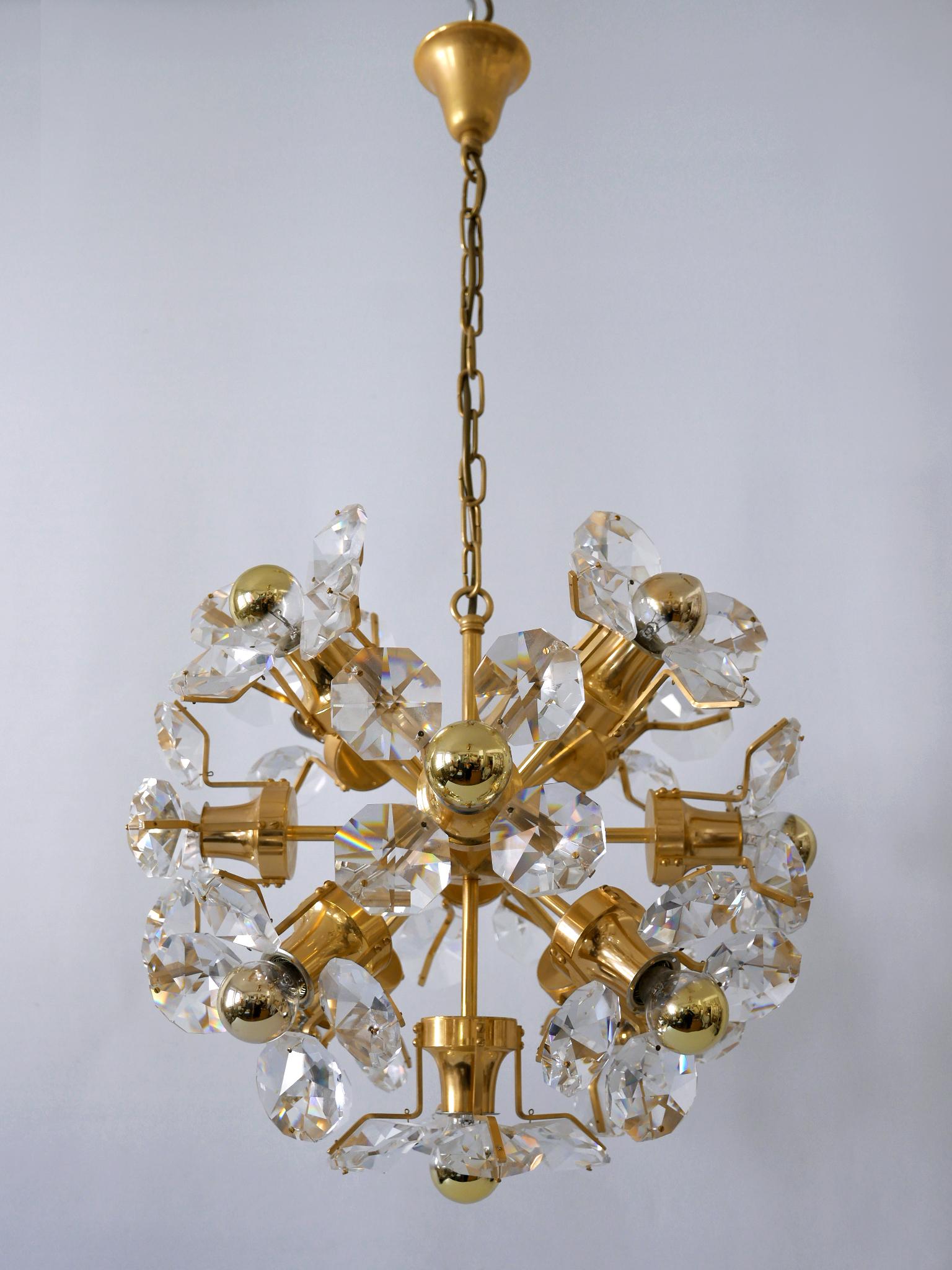 Splendido lampadario o lampada a sospensione Sputnik di metà secolo, Dandelion di Palwa 1960 in vendita 6