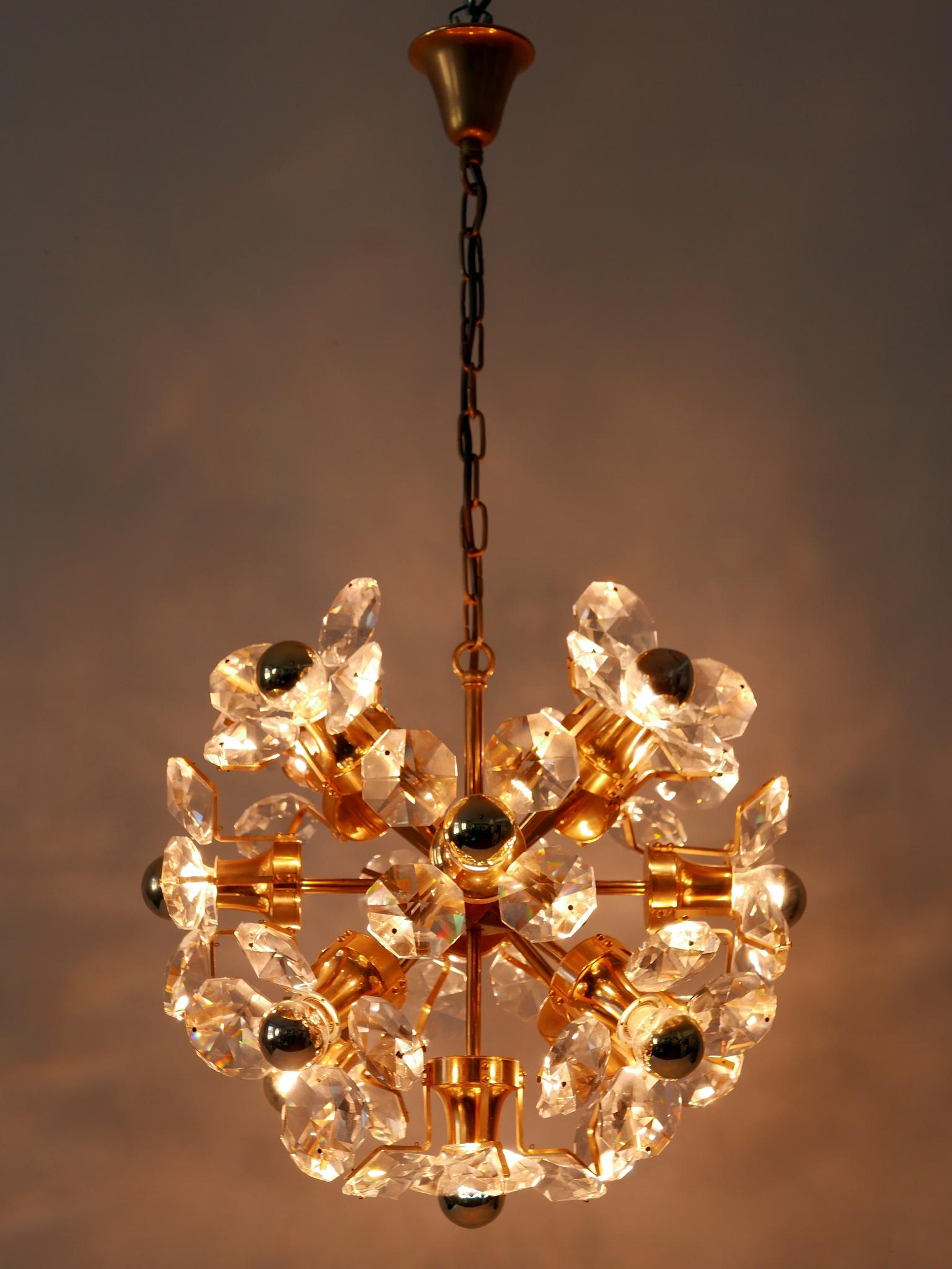 Gorgeous Mid Century Sputnik Chandelier or Pendant Lamp Dandelion by Palwa 1960s For Sale 7