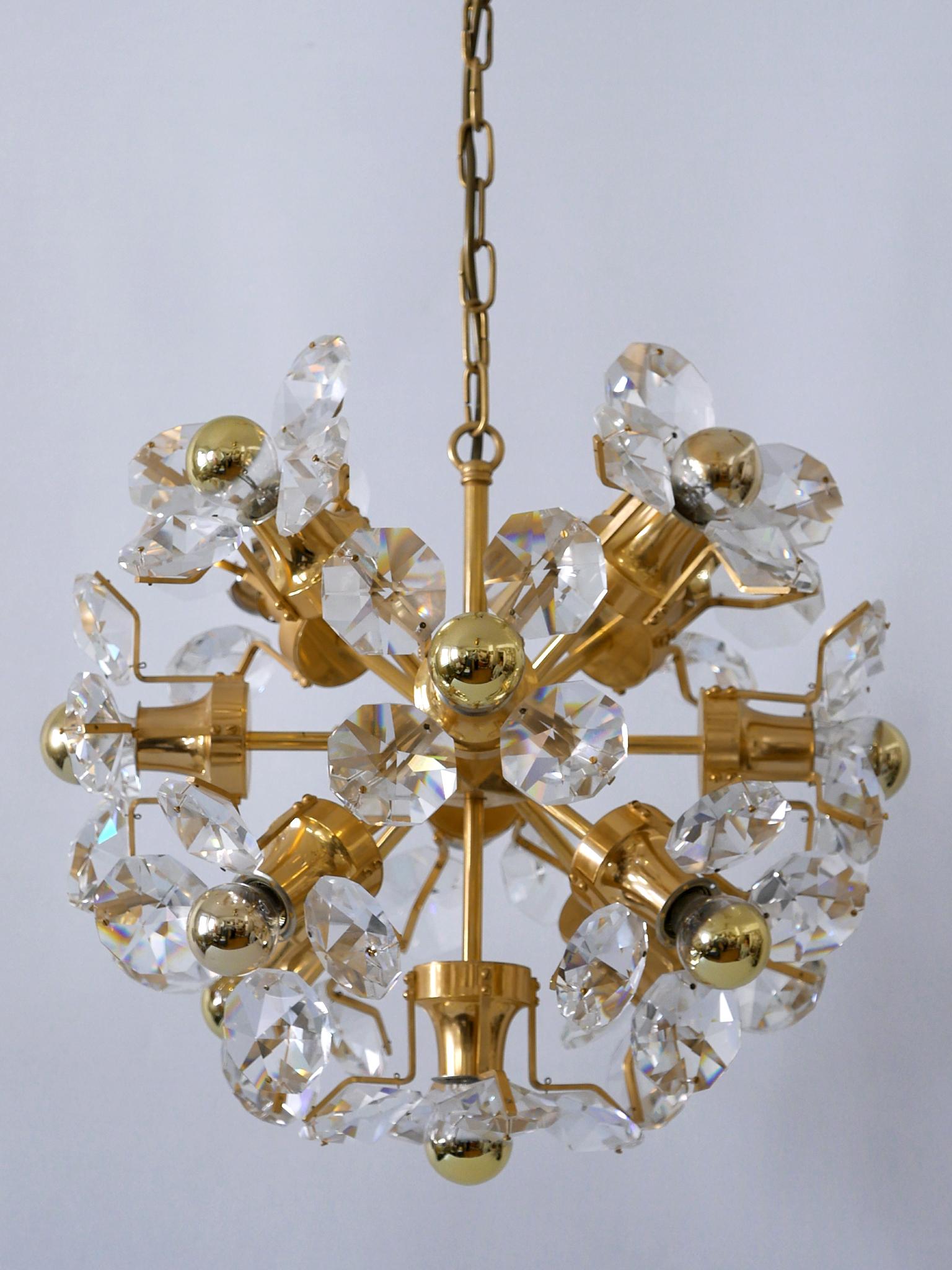 Gorgeous Mid Century Sputnik Chandelier or Pendant Lamp Dandelion by Palwa 1960s For Sale 8