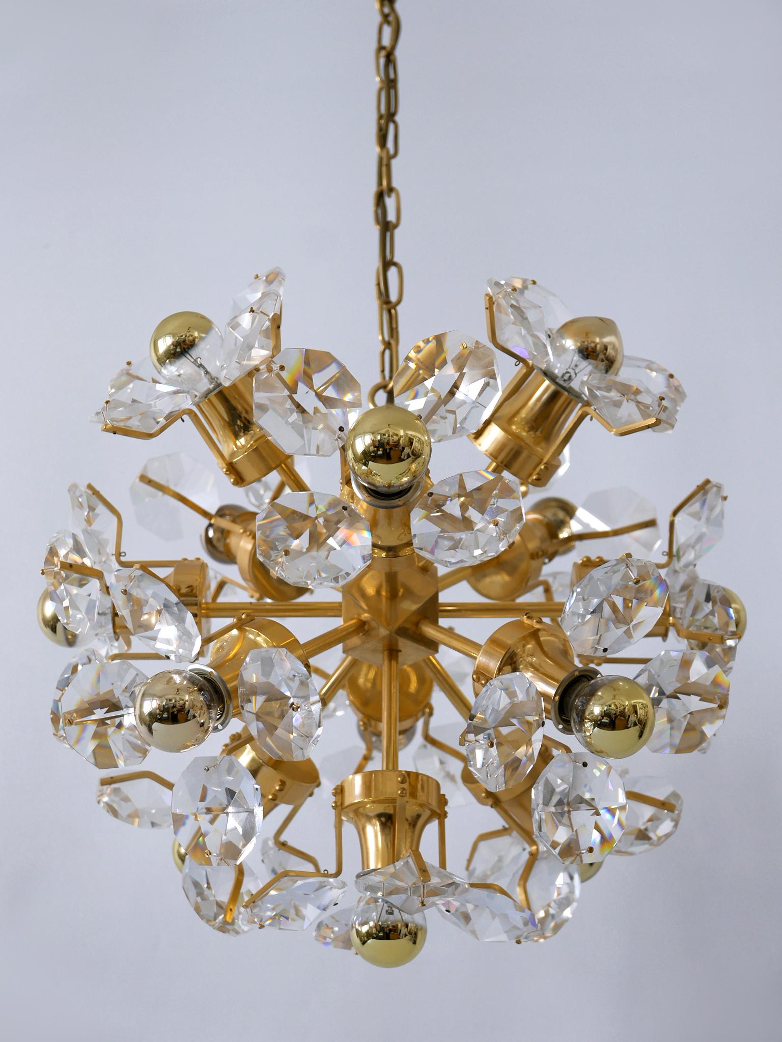 Gorgeous Mid Century Sputnik Chandelier or Pendant Lamp Dandelion by Palwa 1960s For Sale 9