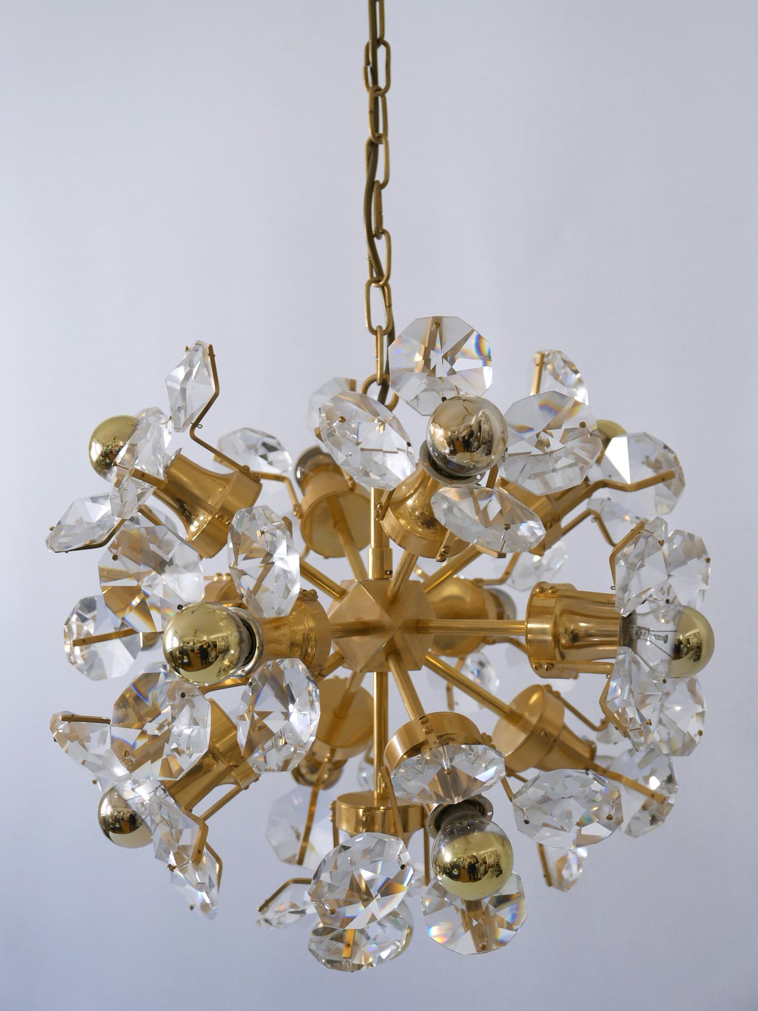 Gorgeous Mid Century Sputnik Chandelier or Pendant Lamp Dandelion by Palwa 1960s For Sale 11
