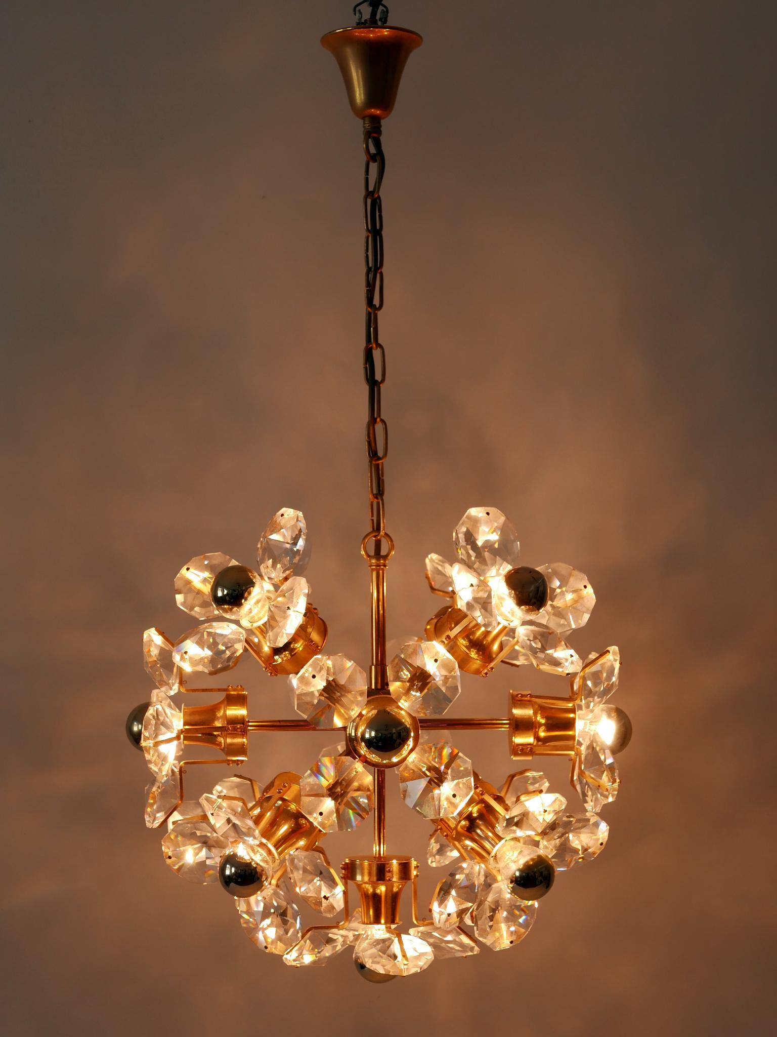 German Gorgeous Mid Century Sputnik Chandelier or Pendant Lamp Dandelion by Palwa 1960s For Sale
