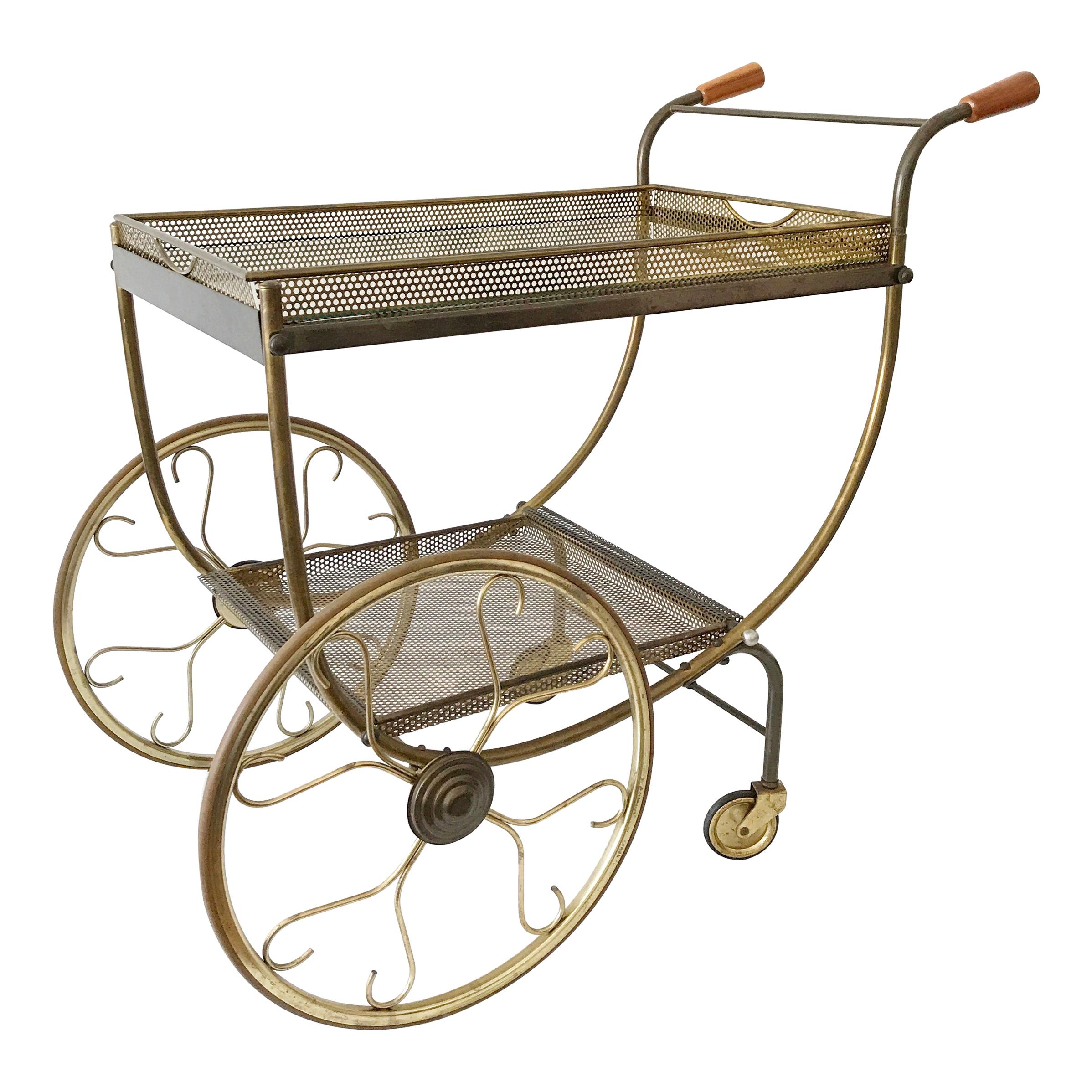 Gorgeous Midcentury Bar Cart or Tea Trolly by Svenskt Tenn, Sweden, 1950s