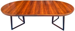 Superb Midcentury Extendable Rosewood Dining Table 'Two Leaves'