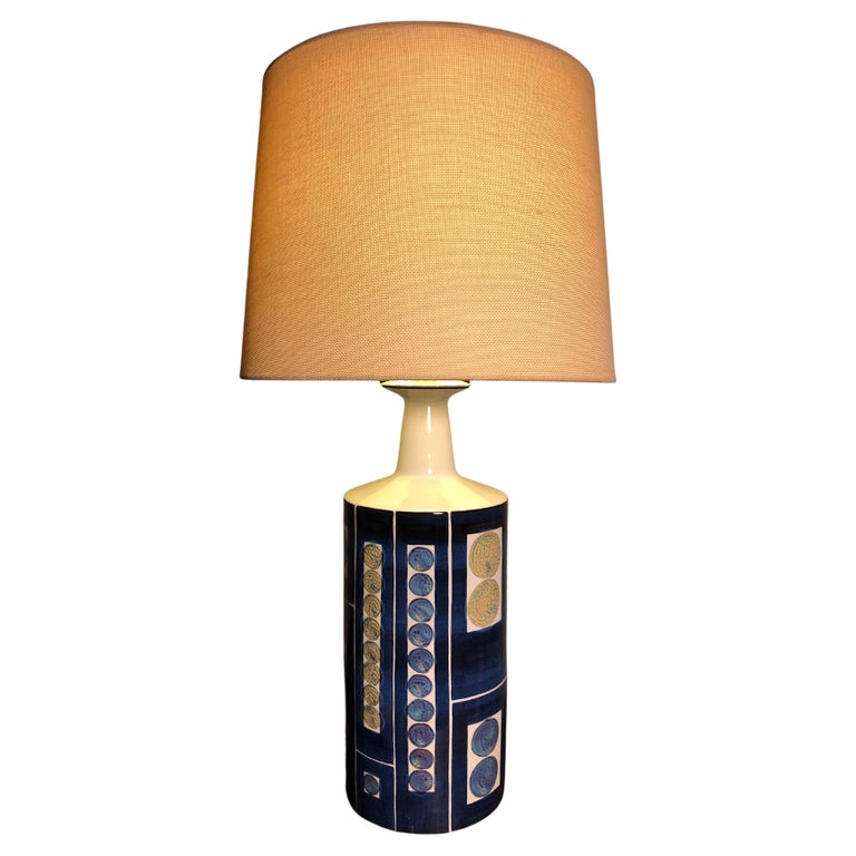 MidCentury Pottery Table Lamp by Fog and Mørup For Sale at
