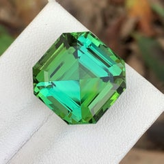 Gorgeous Mint Green Loose Tourmaline Jewelry Gem 24.20 Carat Asscher Cut
