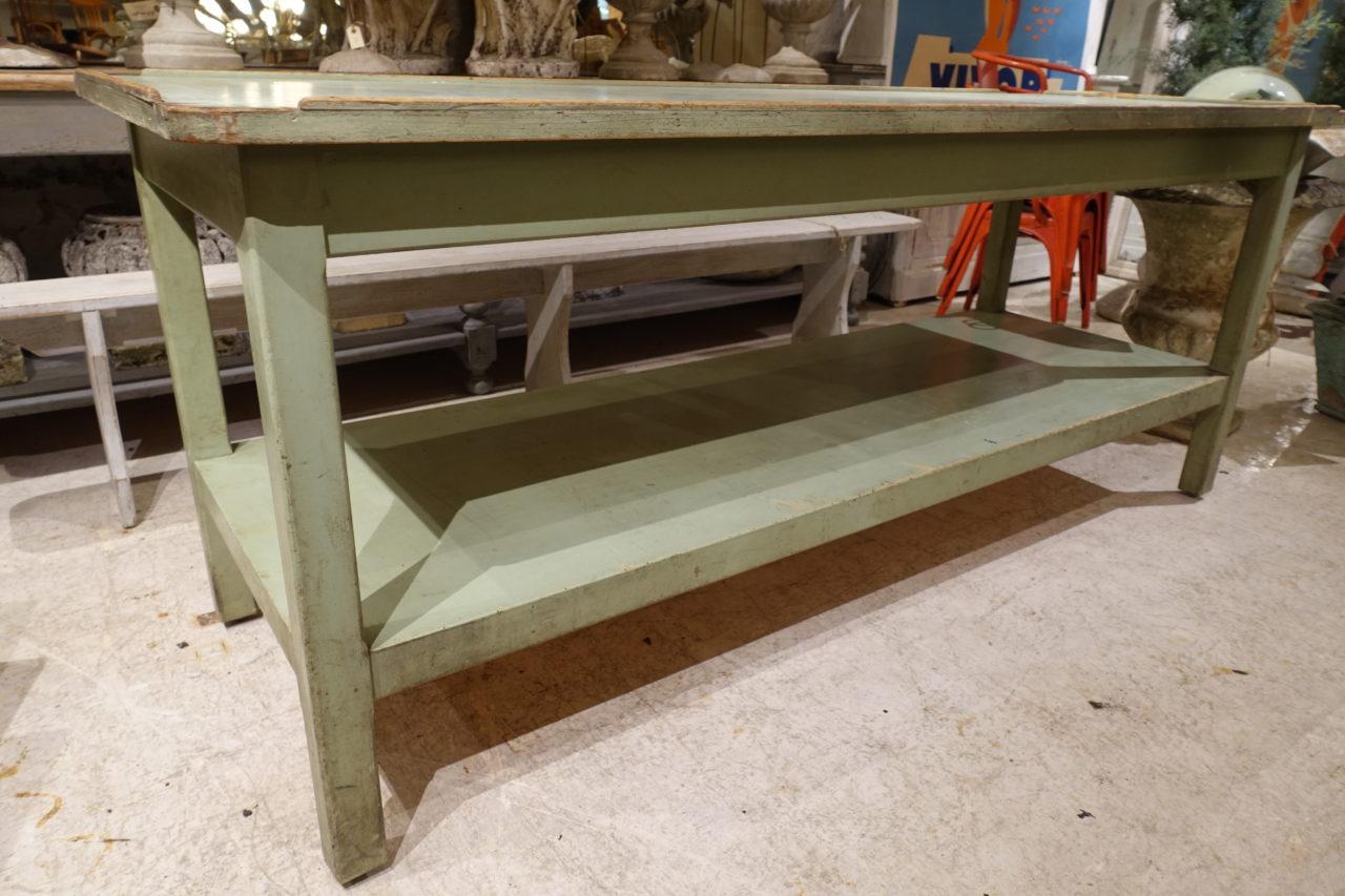Gorgeous Mint Green Vintage French Long Planting Table 2