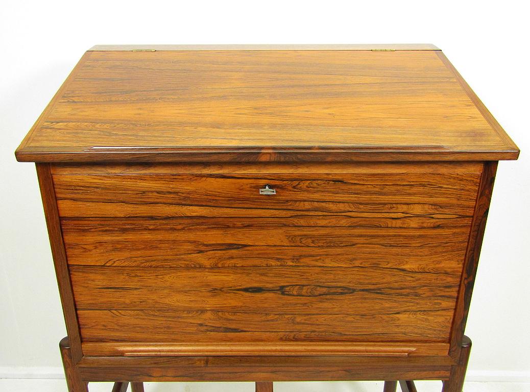 Gorgeous Model 67 Danish Rosewood Secrétaire Standing Desk by Arne Wahl Iversen 2