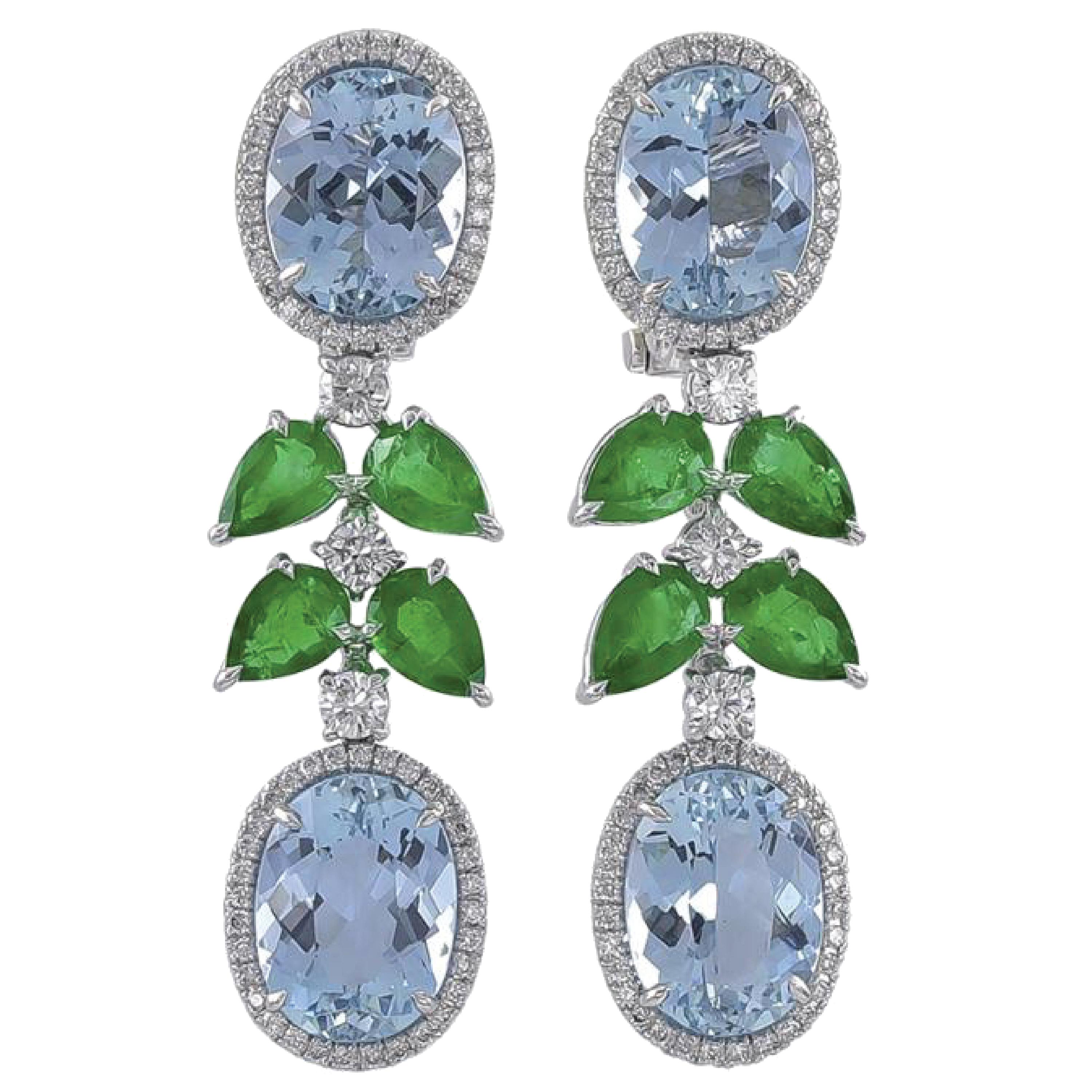 Sophia D. Multi-Color Diamond Platinum Earrings